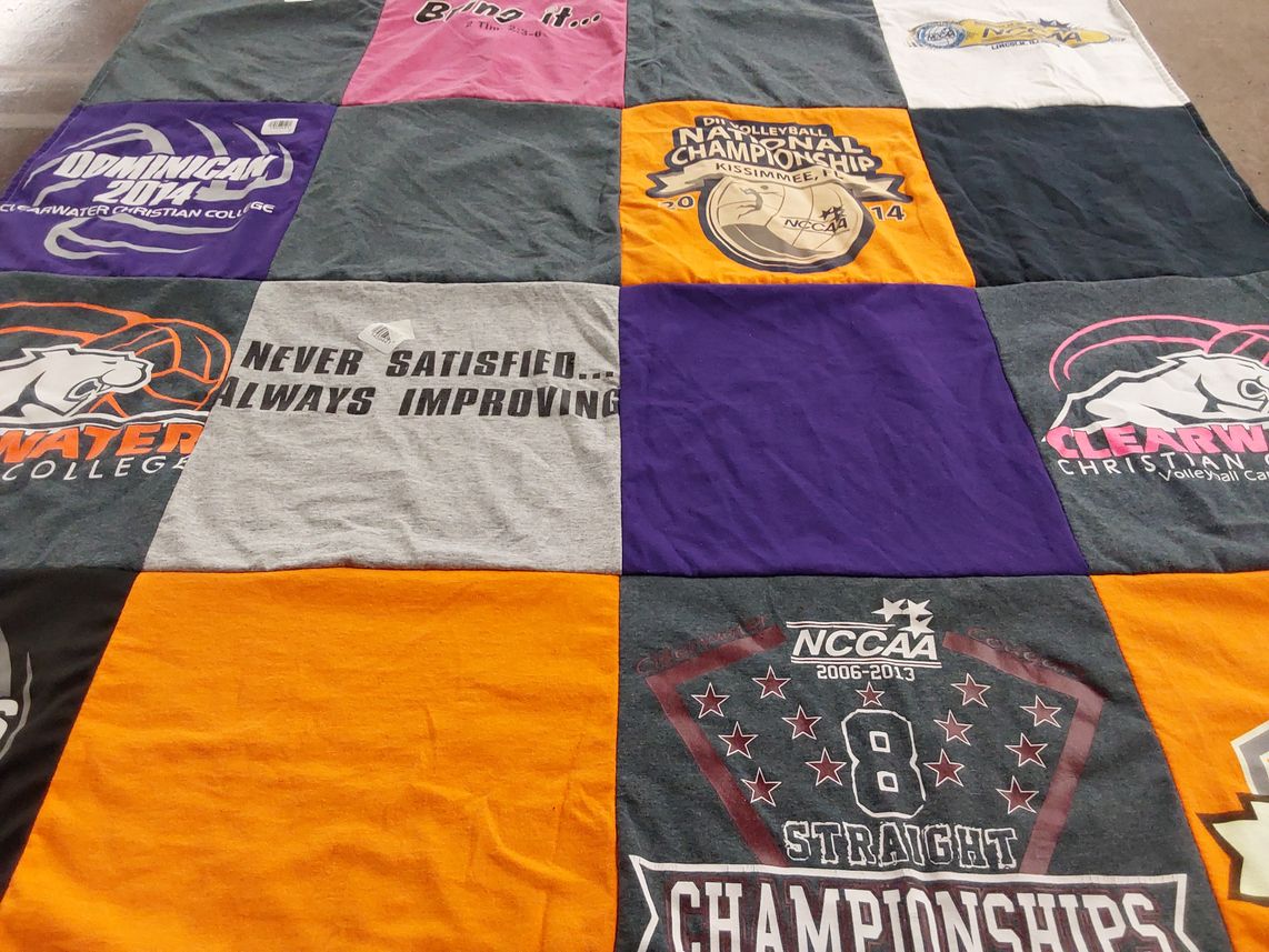 T-shirt quilt from clearwater christian college, dominican university by TODD from FL
