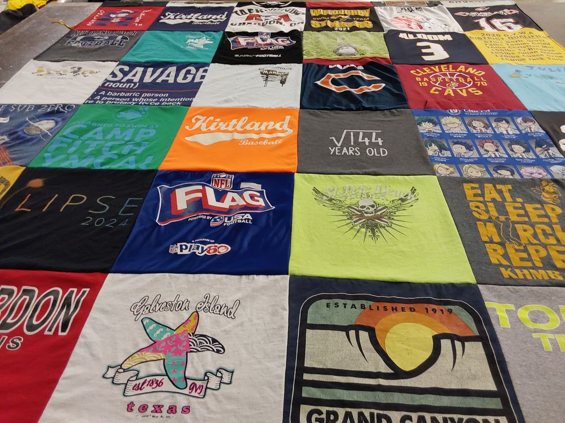 T-shirt quilt featuring chicago bears, cleveland cavaliers by anna from OH