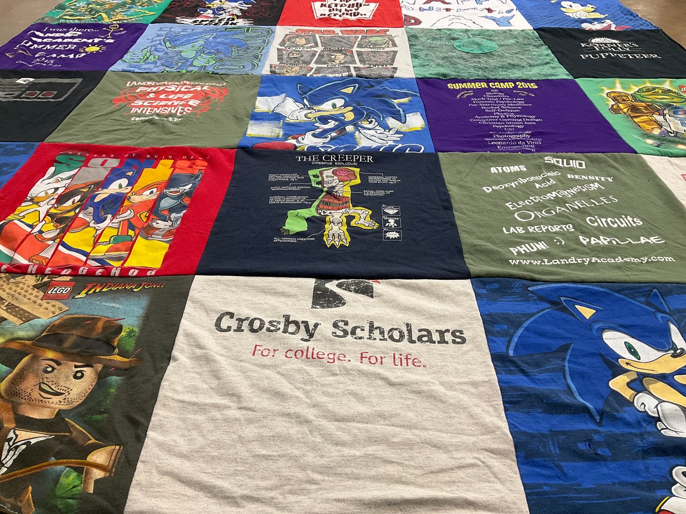 T-shirt quilt from crosby scholars by Samantha from NC