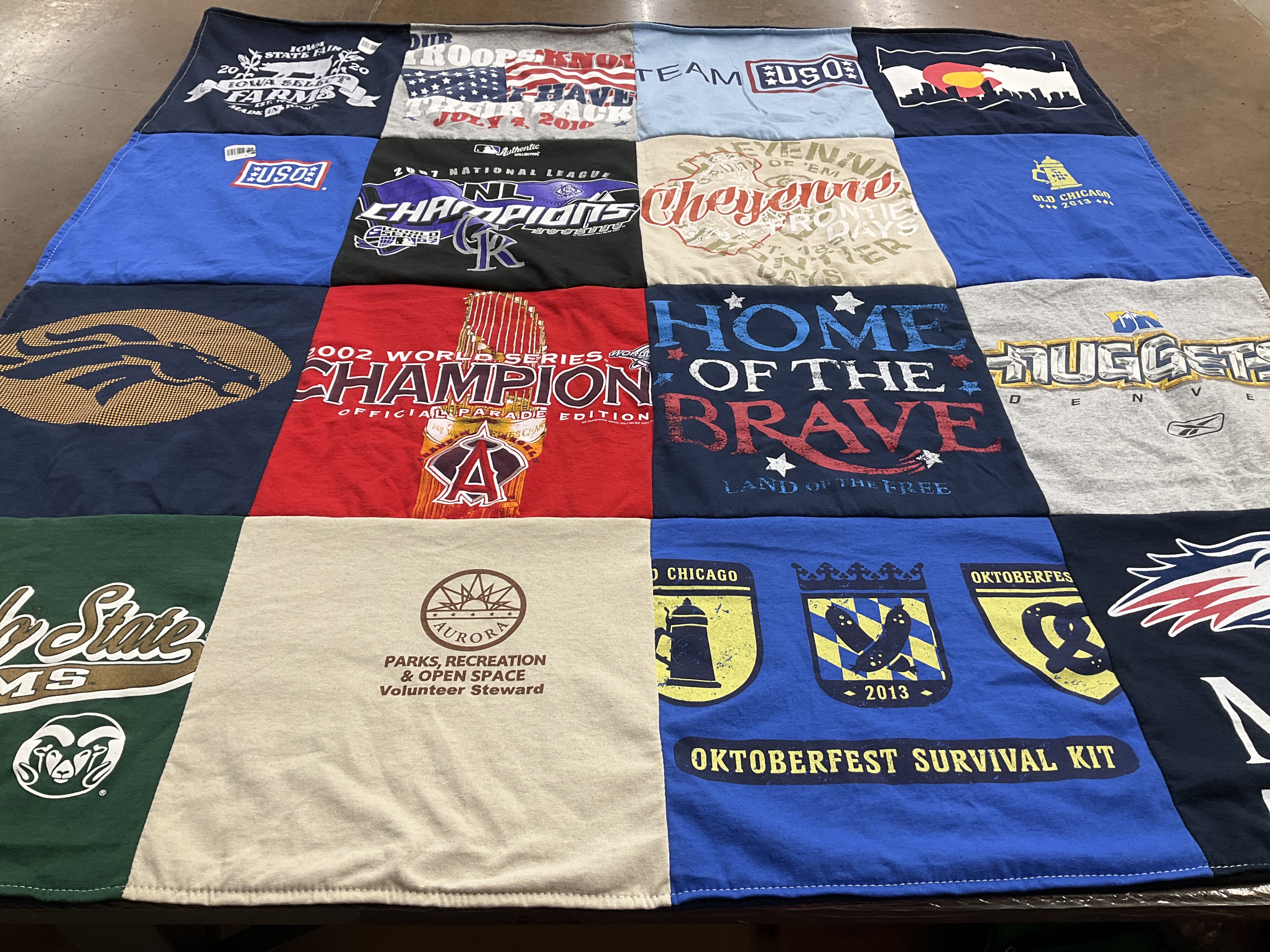 T-shirt quilt featuring denver nuggets, colorado rockies by Debra from CO