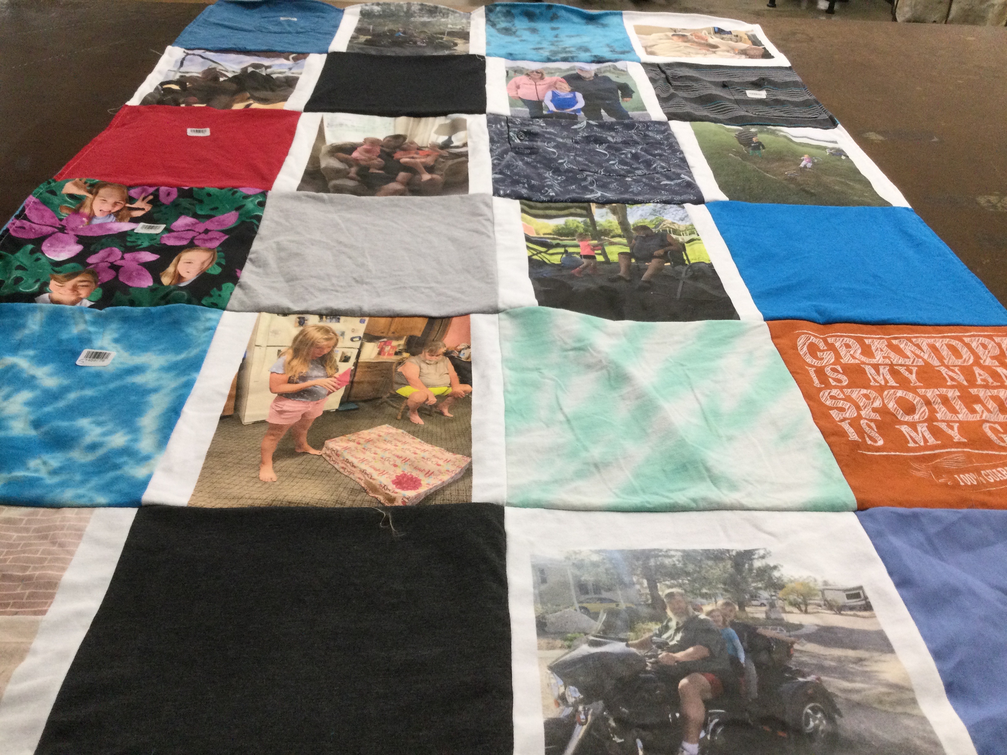 T-shirt quilt with family, children themes by Gail from KS
