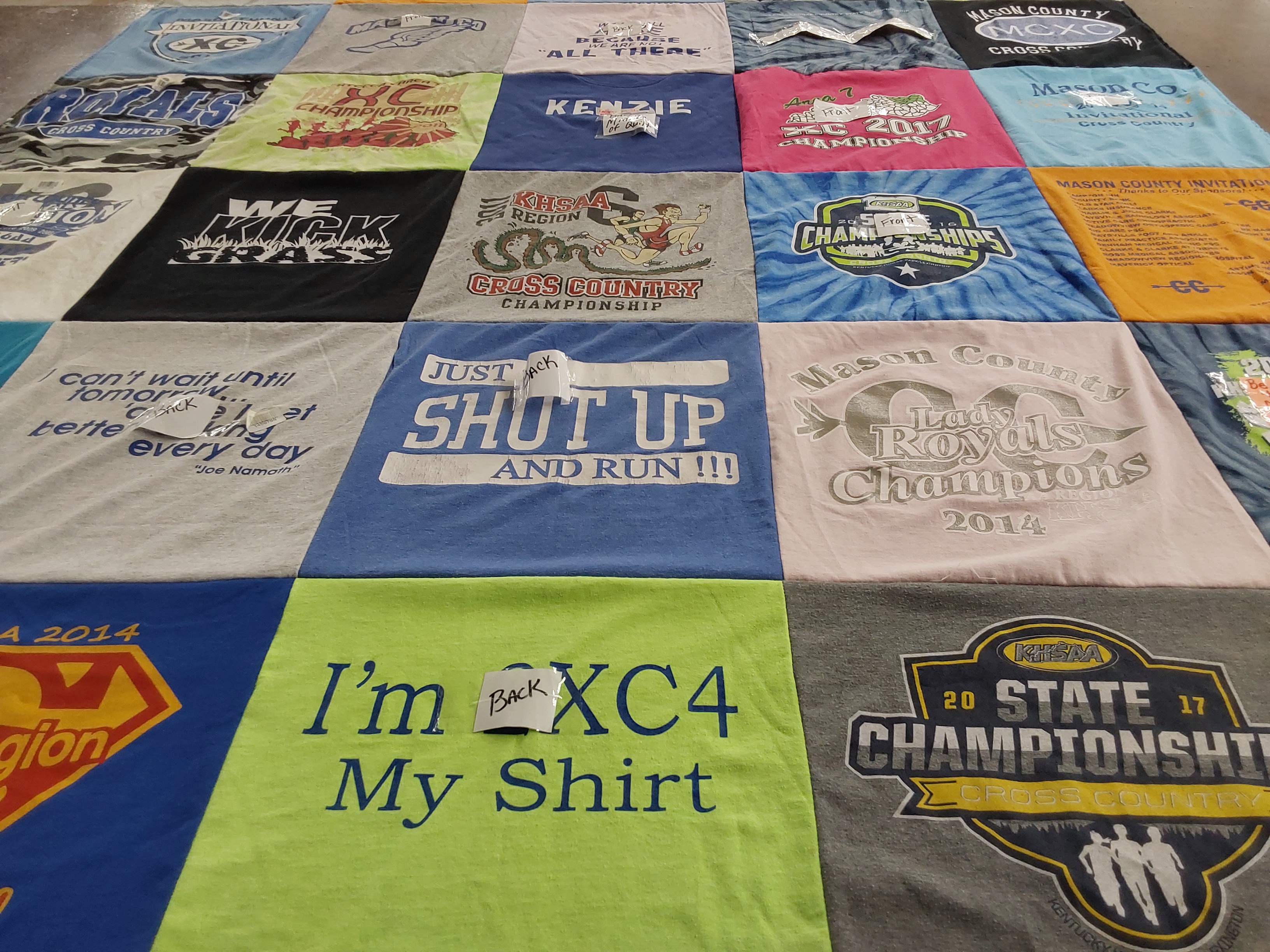 T-shirt quilt featuring mason county royals cross country by Gerald from KY