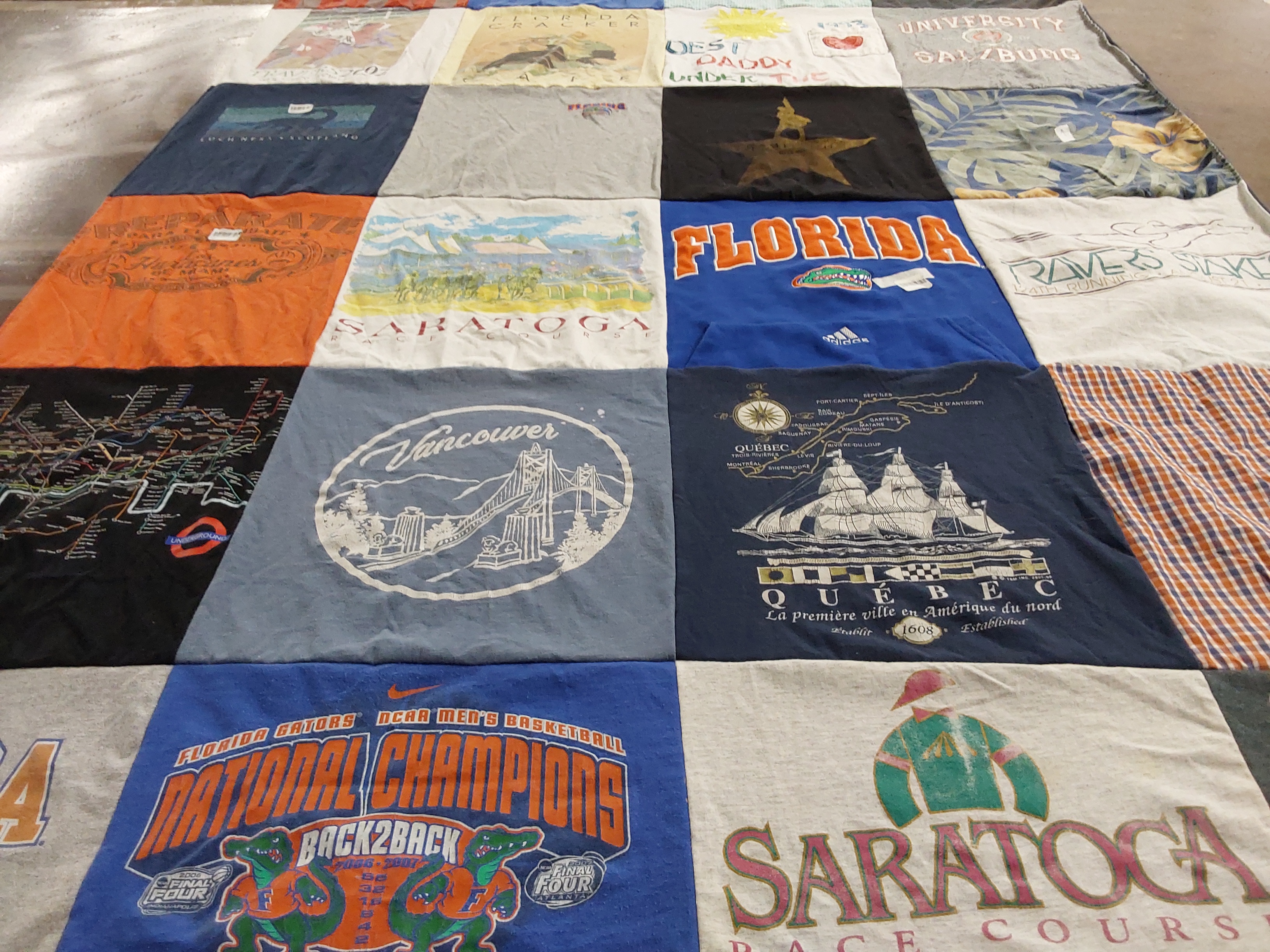 T-shirt quilt featuring florida gators by Debra from AZ