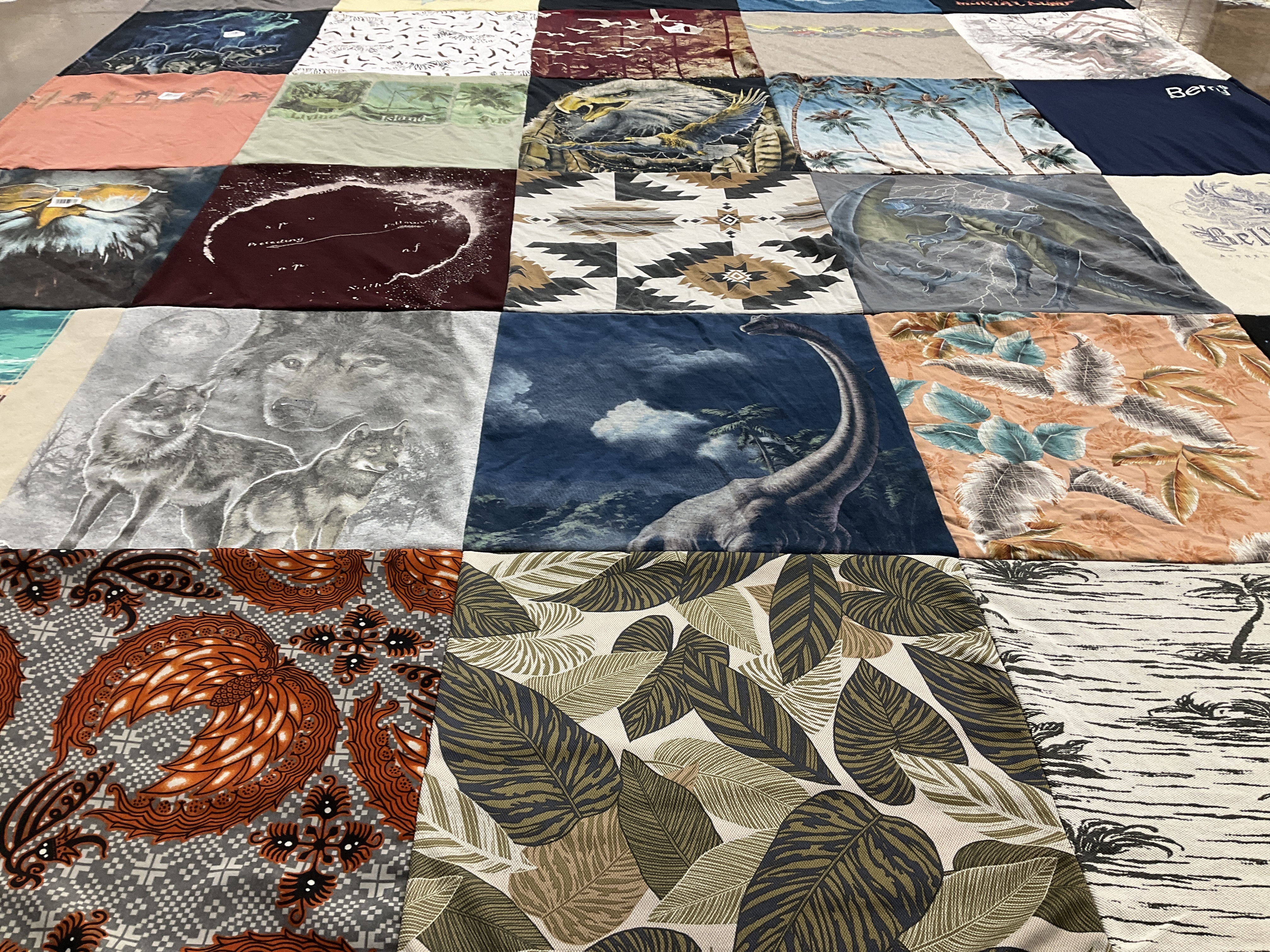 T-shirt quilt with nature, wildlife themes by Heather from MD
