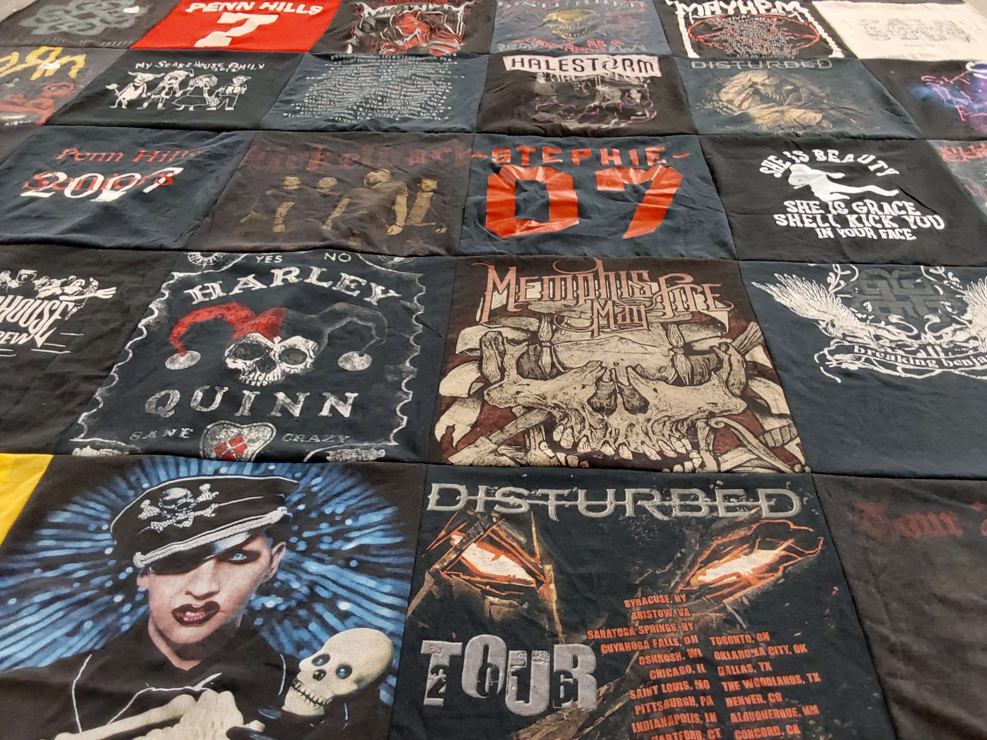 T-shirt quilt from penn hills high school by Stephanie from PA