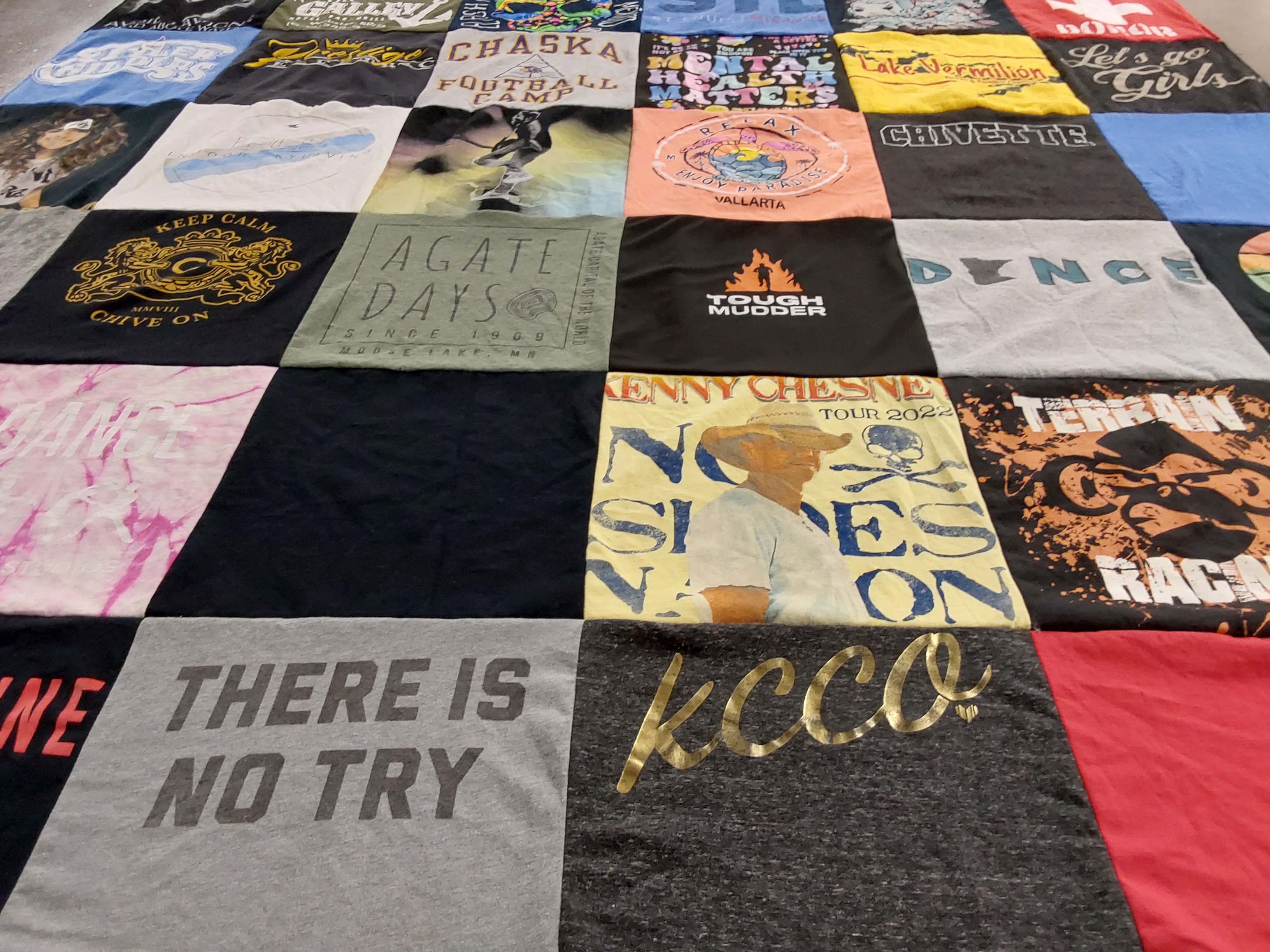 T-shirt quilt from chaska high school by Katelyn from MN