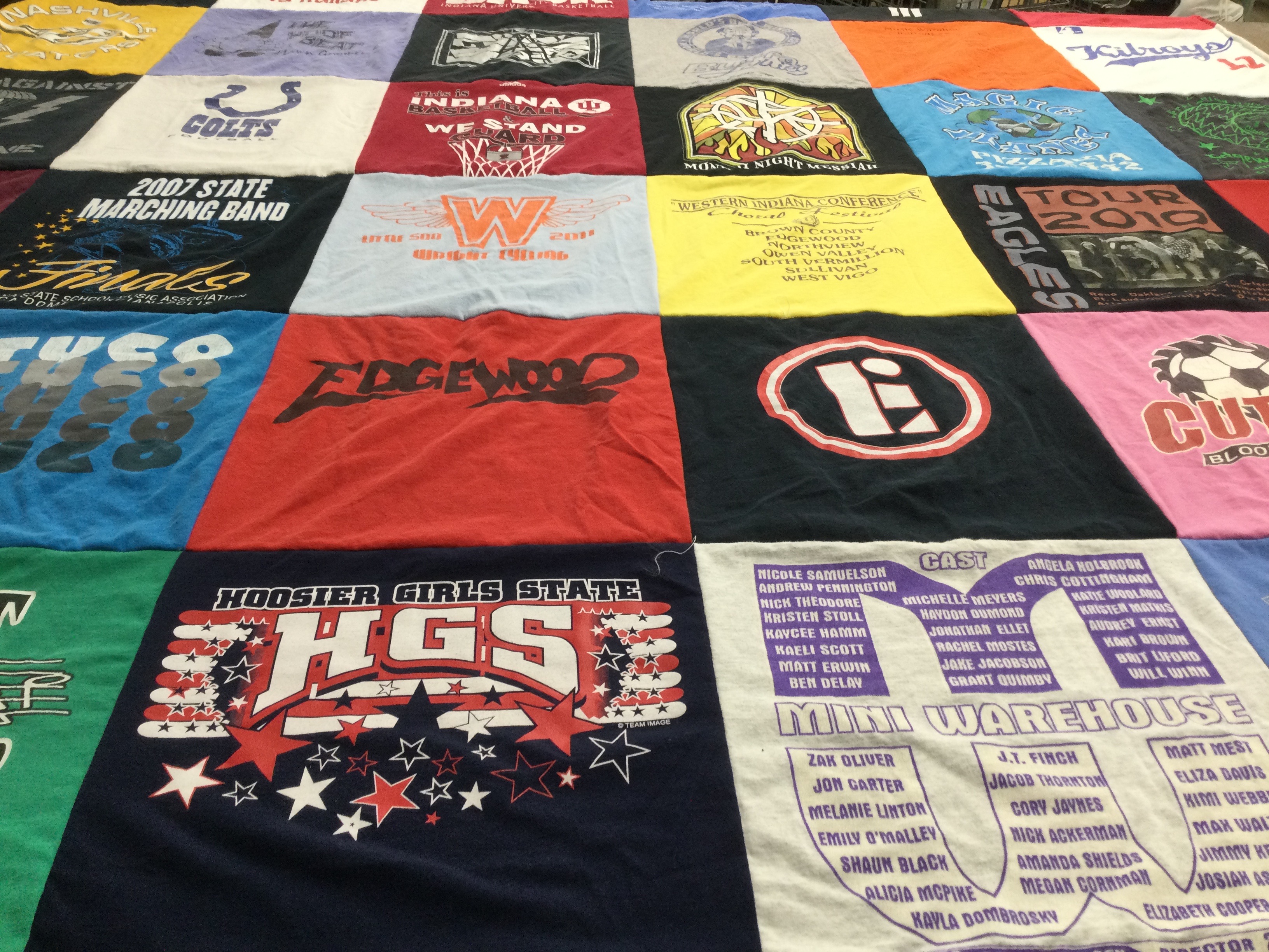 T-shirt quilt featuring indiana university colts by Brittany from IN
