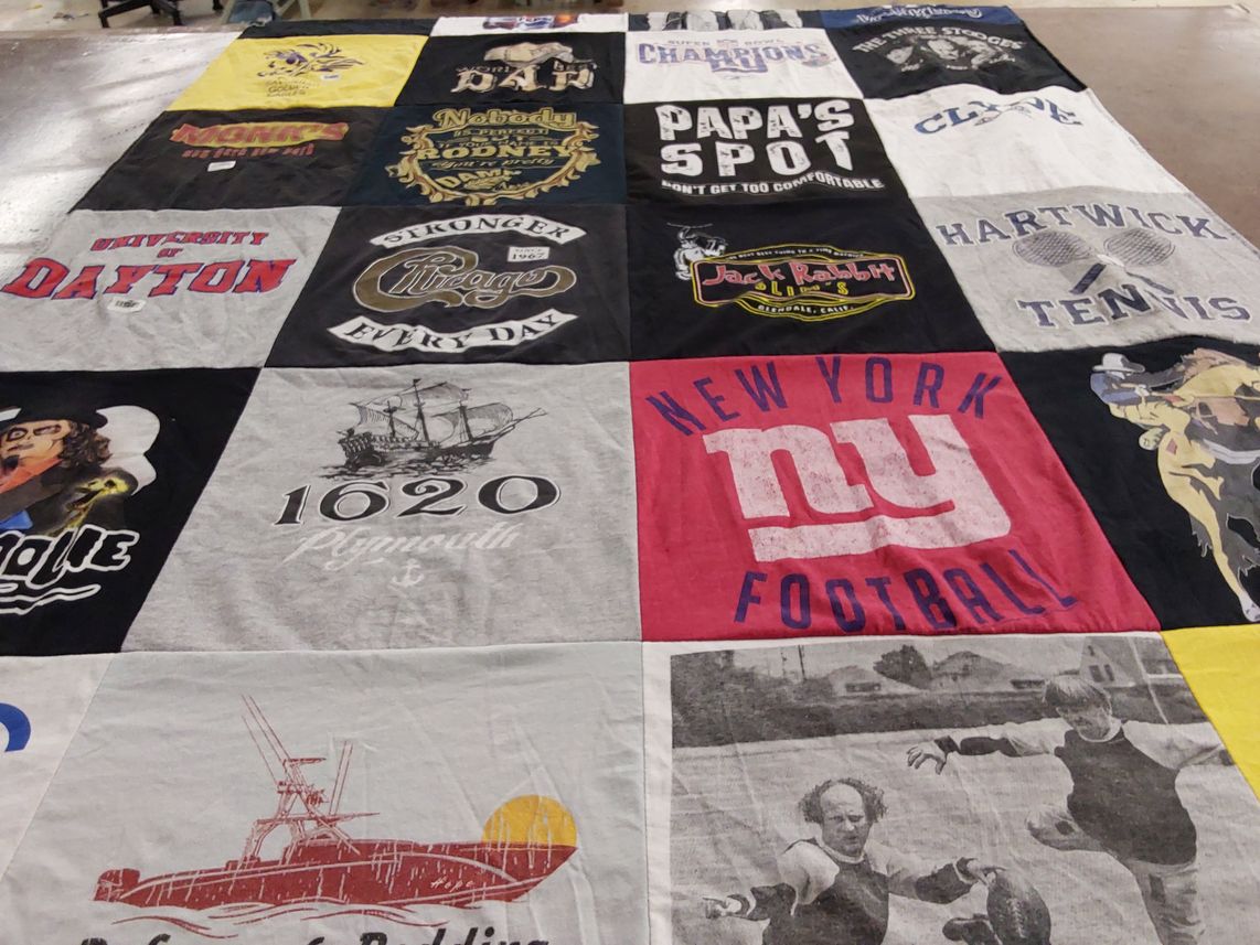 T-shirt quilt featuring new york giants football by DANIEL from MA