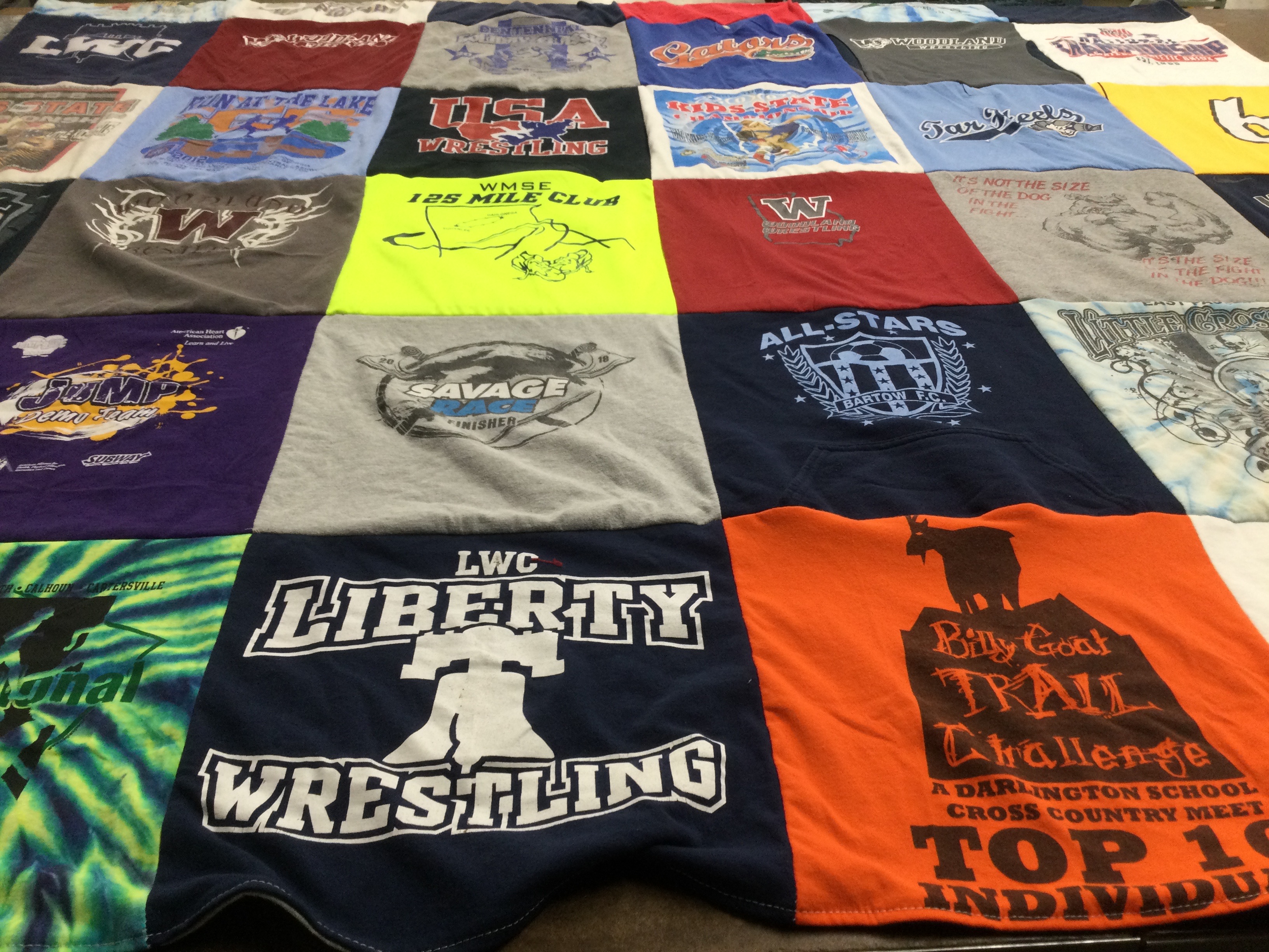 T-shirt quilt featuring bartow f.c. by Leslie from GA