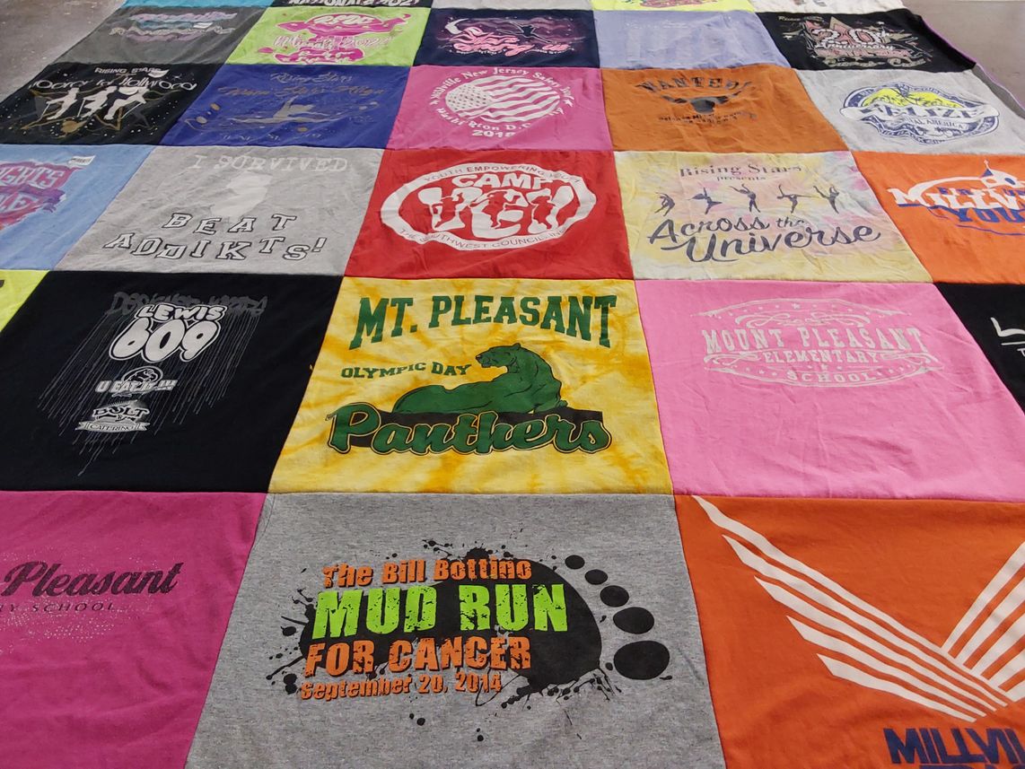 T-shirt quilt featuring mt pleasant panthers by duane from NJ