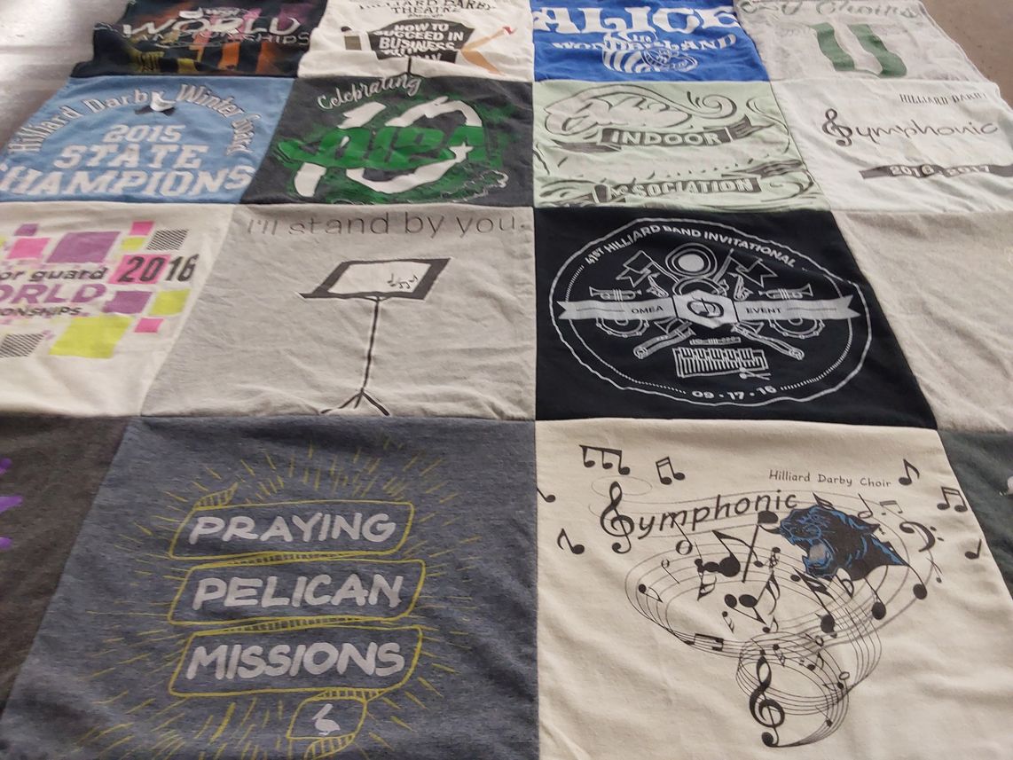 T-shirt quilt from hilliard darby high school by Rachel from OH