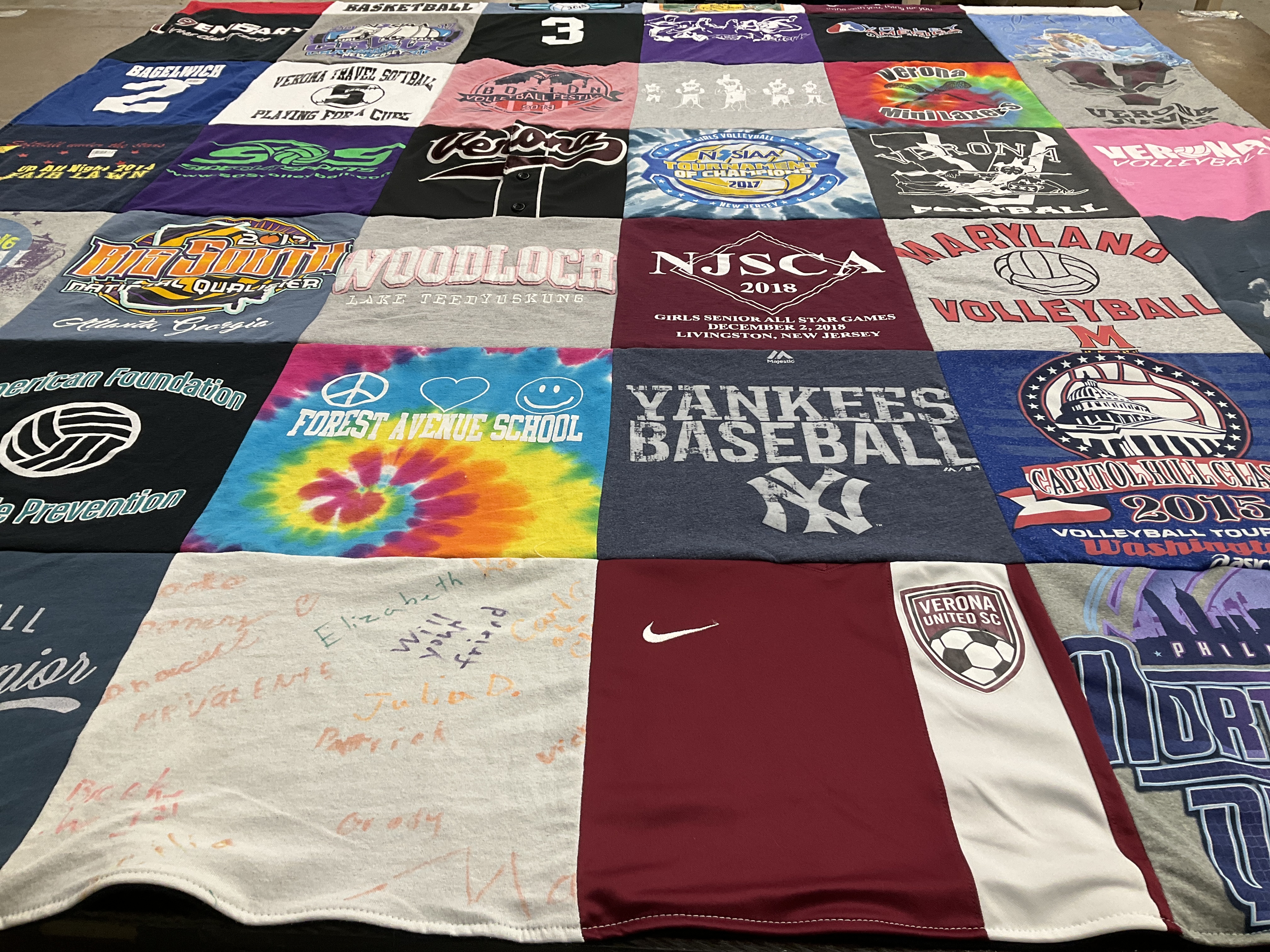 T-shirt quilt featuring verona united soccer club by Ann from NJ