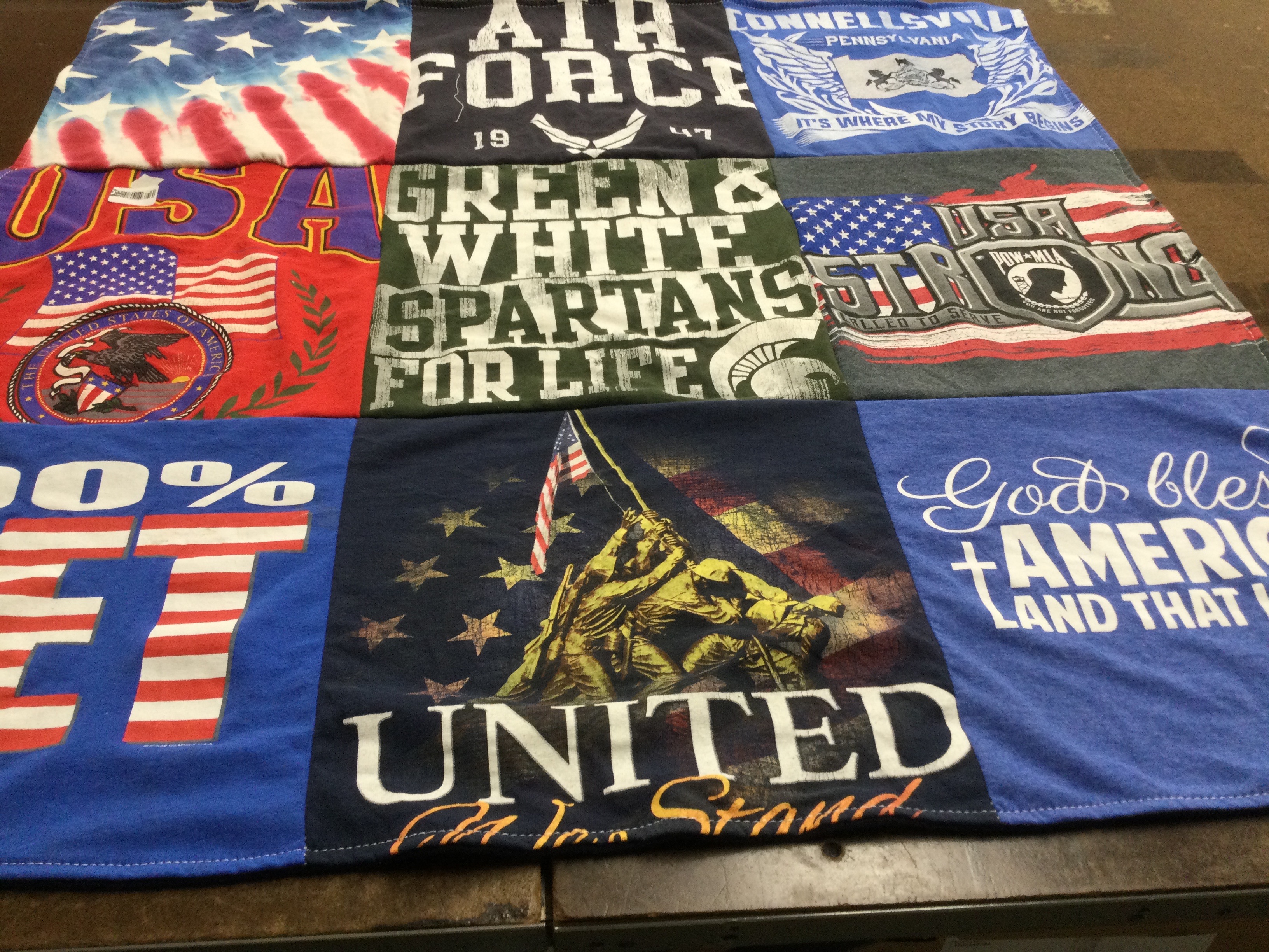 T-shirt quilt from spartanburg community college by Winifred from PA