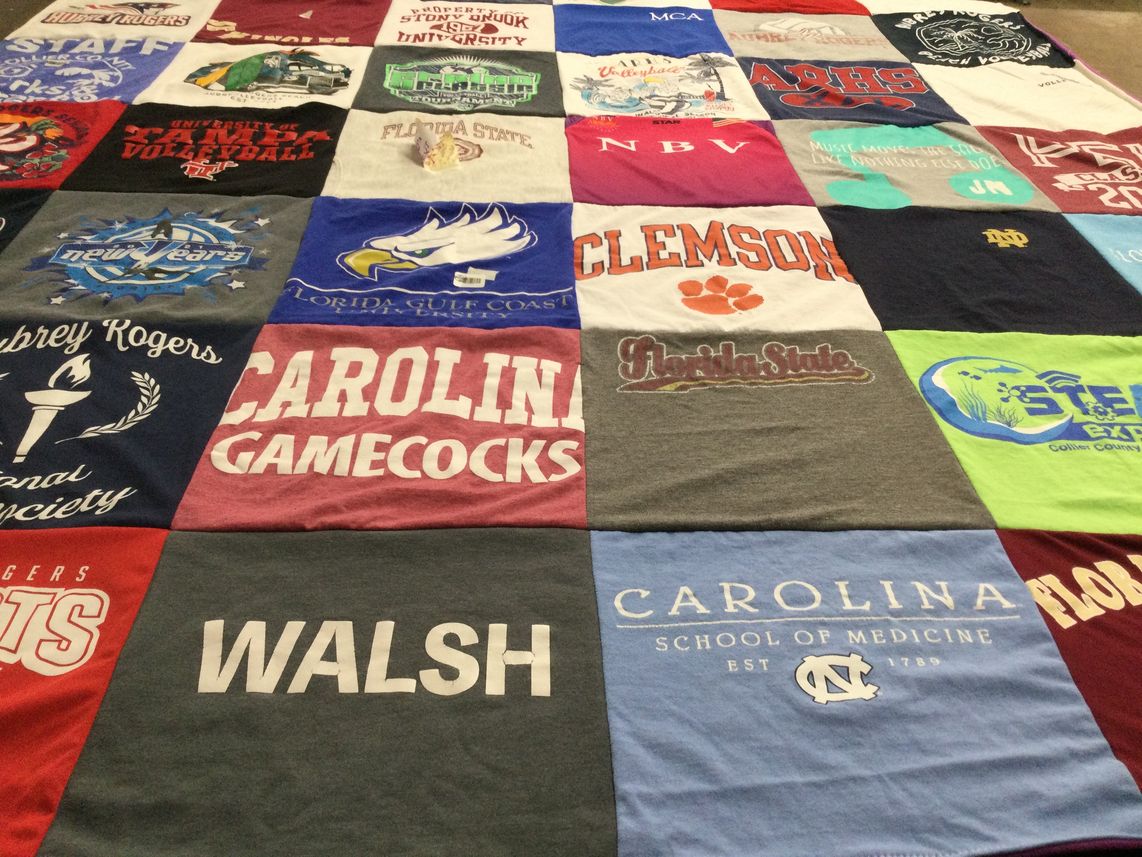 T-shirt quilt featuring carolina gamecocks by Katie from FL