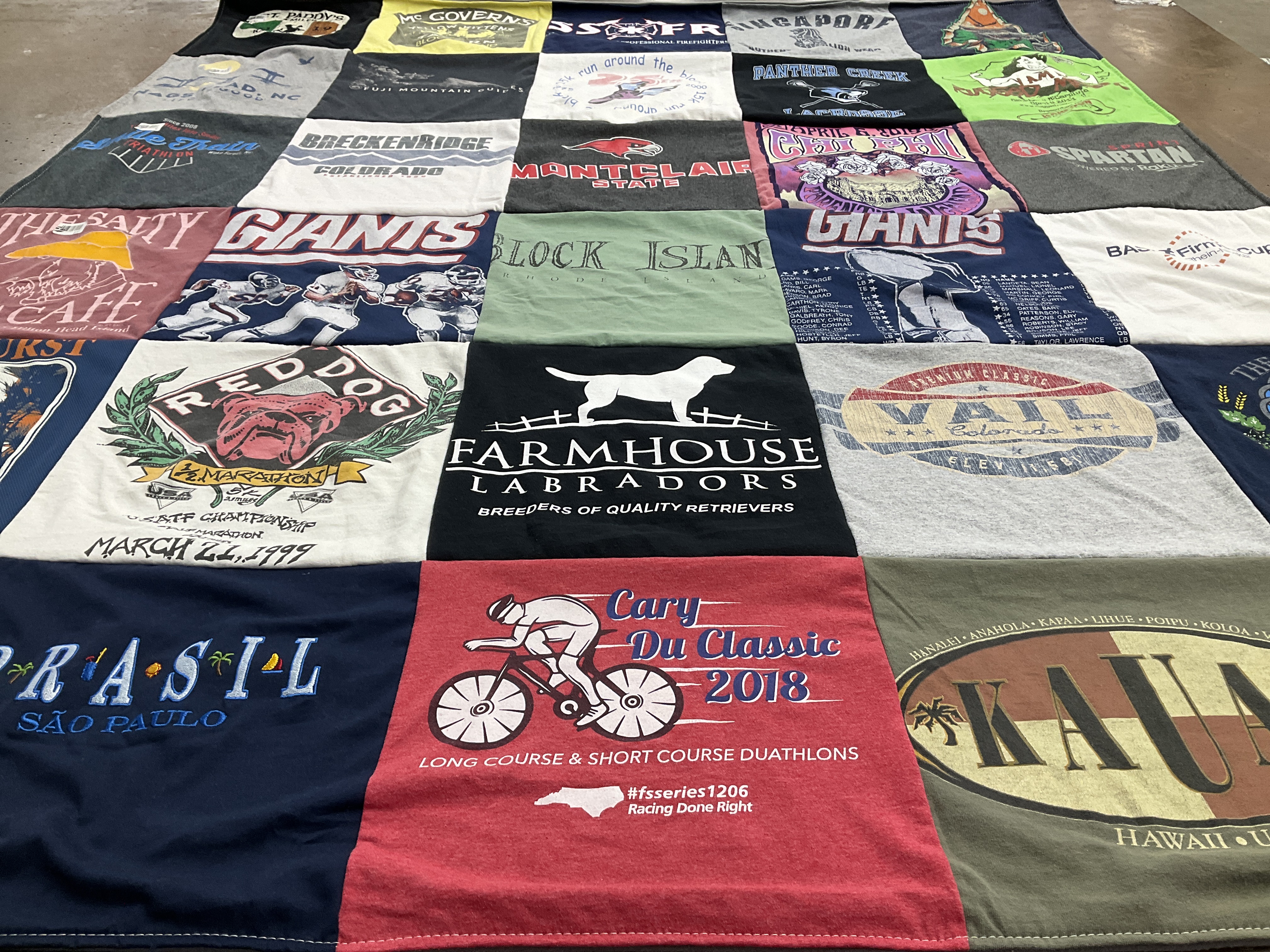 T-shirt quilt featuring new york giants by Jeanne from NC