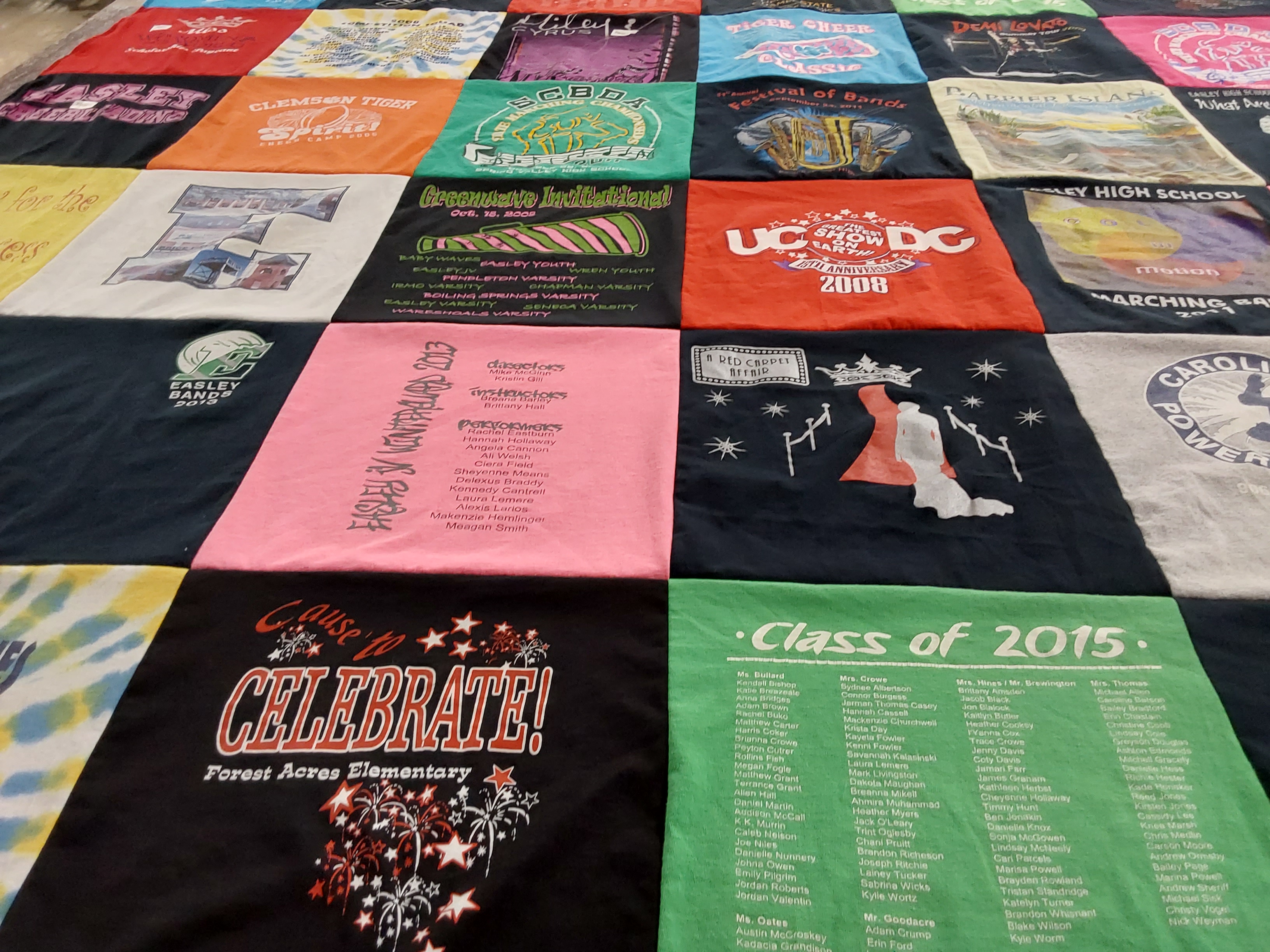 T-shirt quilt featuring easley marching band by Sharon from SC