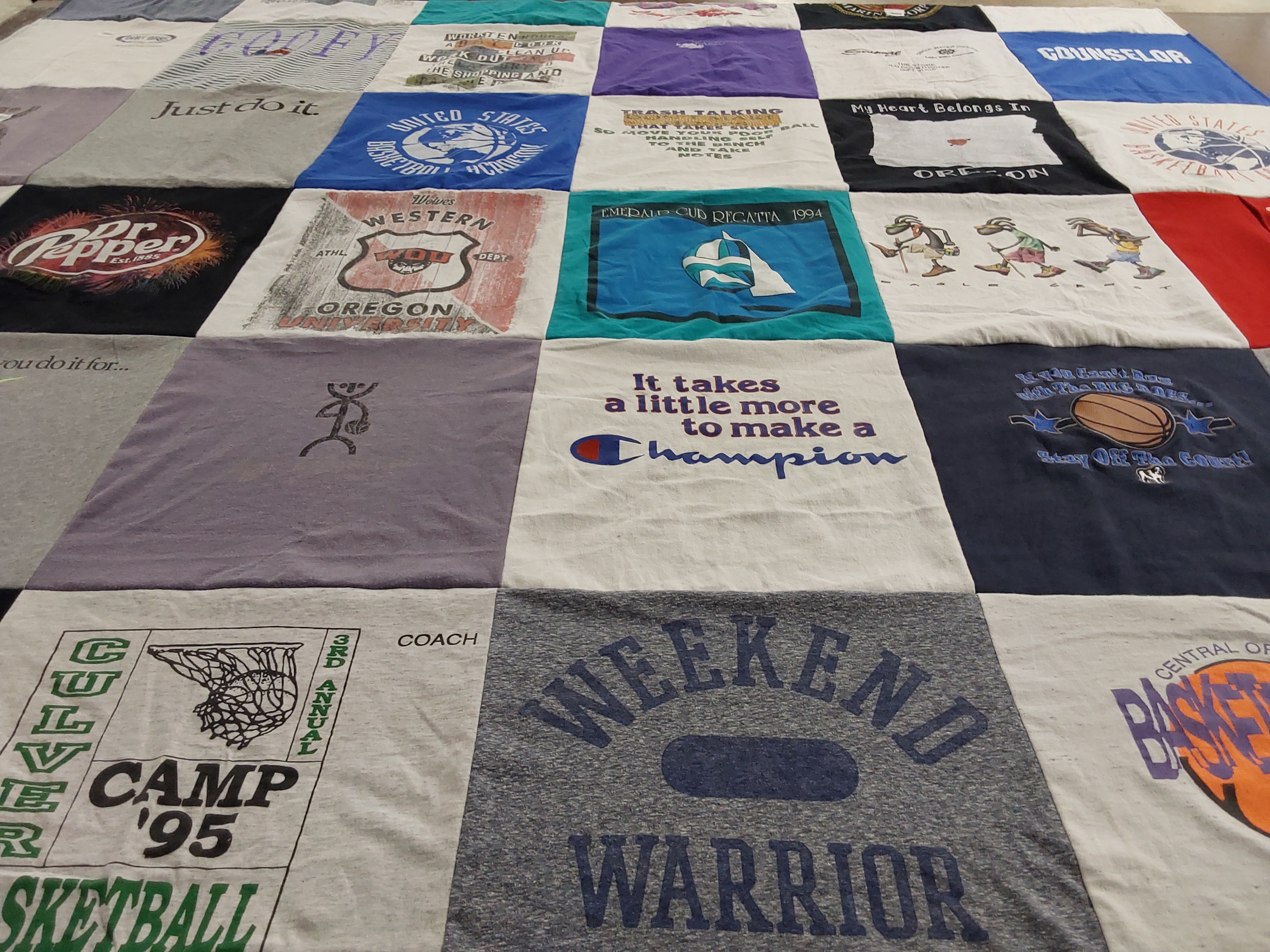 T-shirt quilt featuring culver basketball by Dianna from OR
