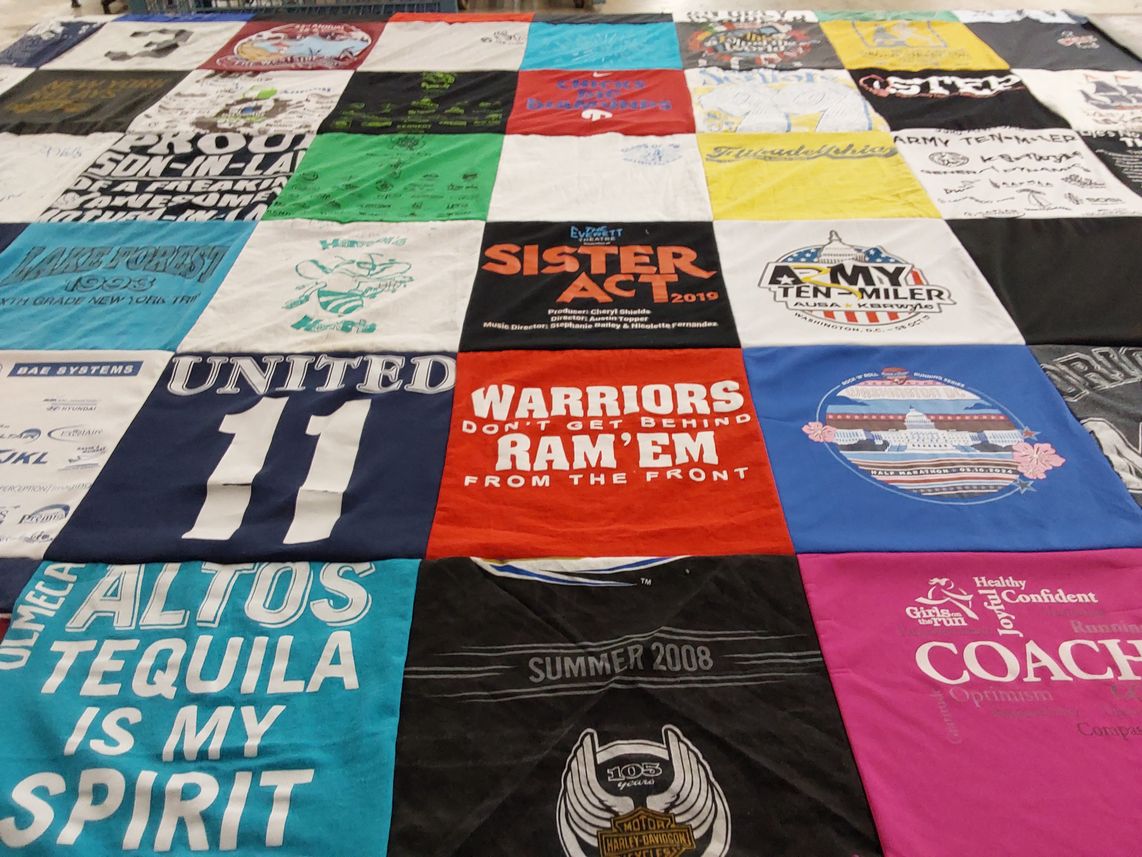 T-shirt quilt from wake forest university by Stephanie from DE