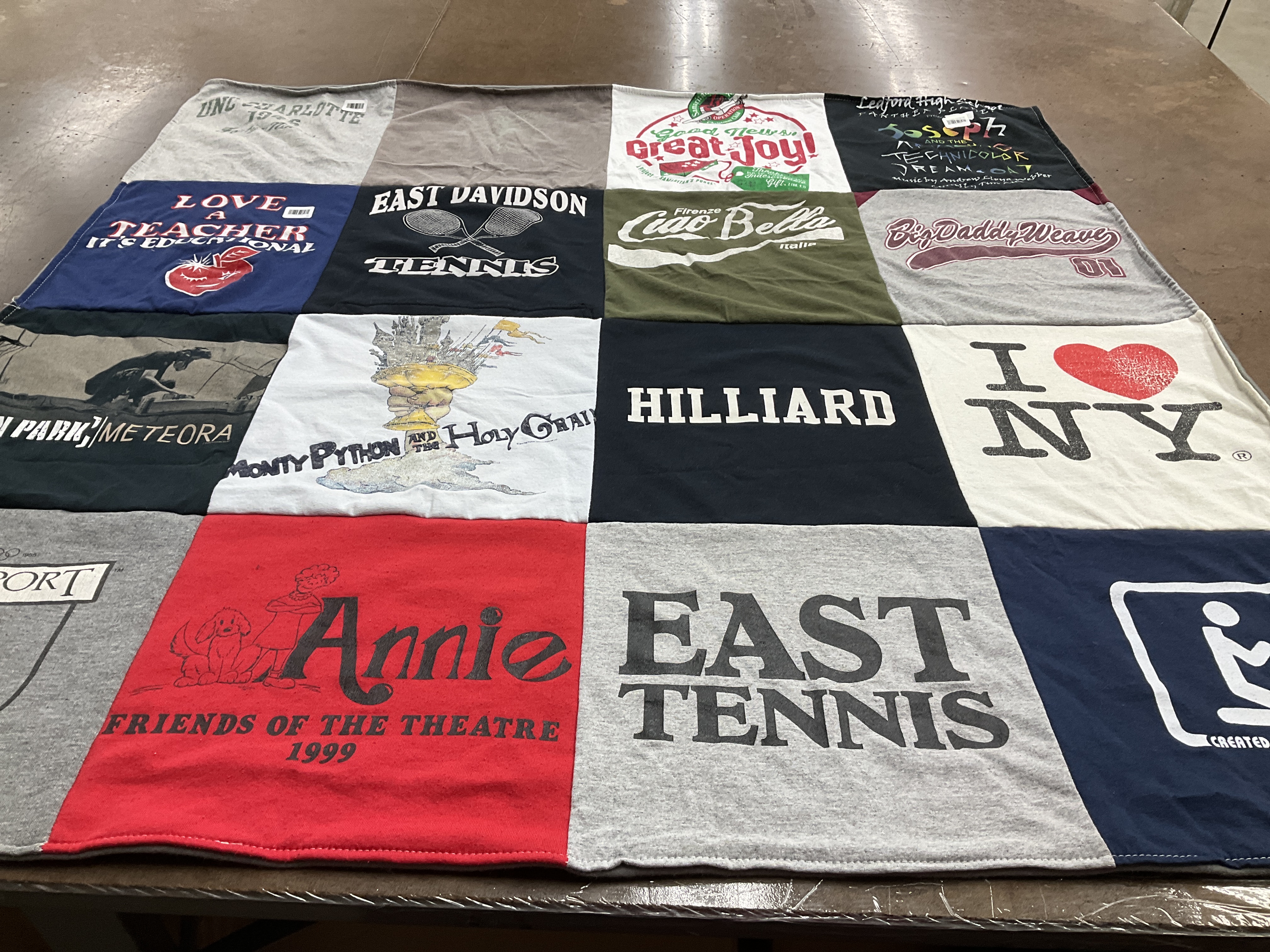 T-shirt quilt featuring east tennis by Kimberly from NC