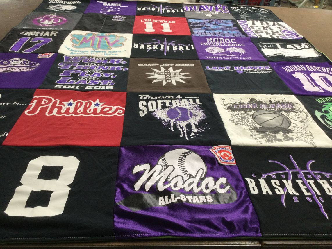 T-shirt quilt featuring lady braves basketball by Stacy from CA
