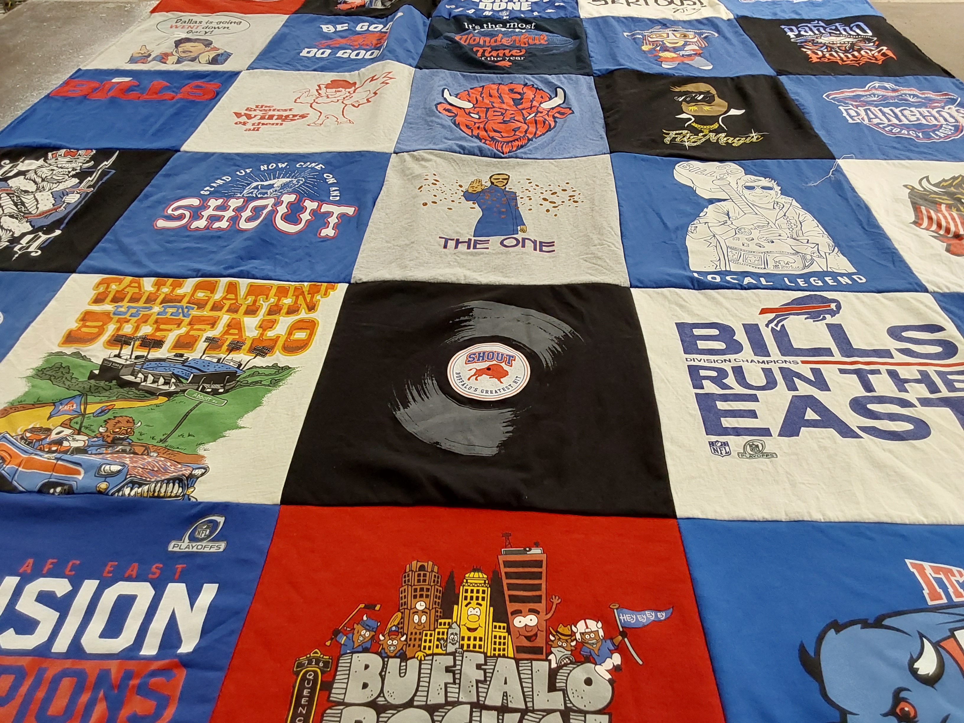 T-shirt quilt featuring buffalo bills by Justin from NY