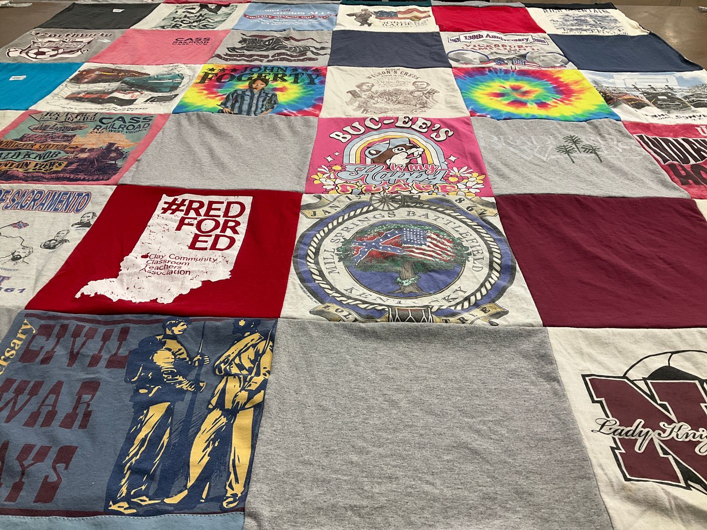 T-shirt quilt featuring lady knights by Katherine from IN