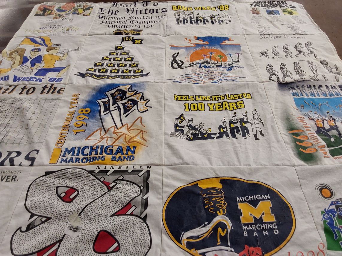 T-shirt quilt from university of michigan by John from MI