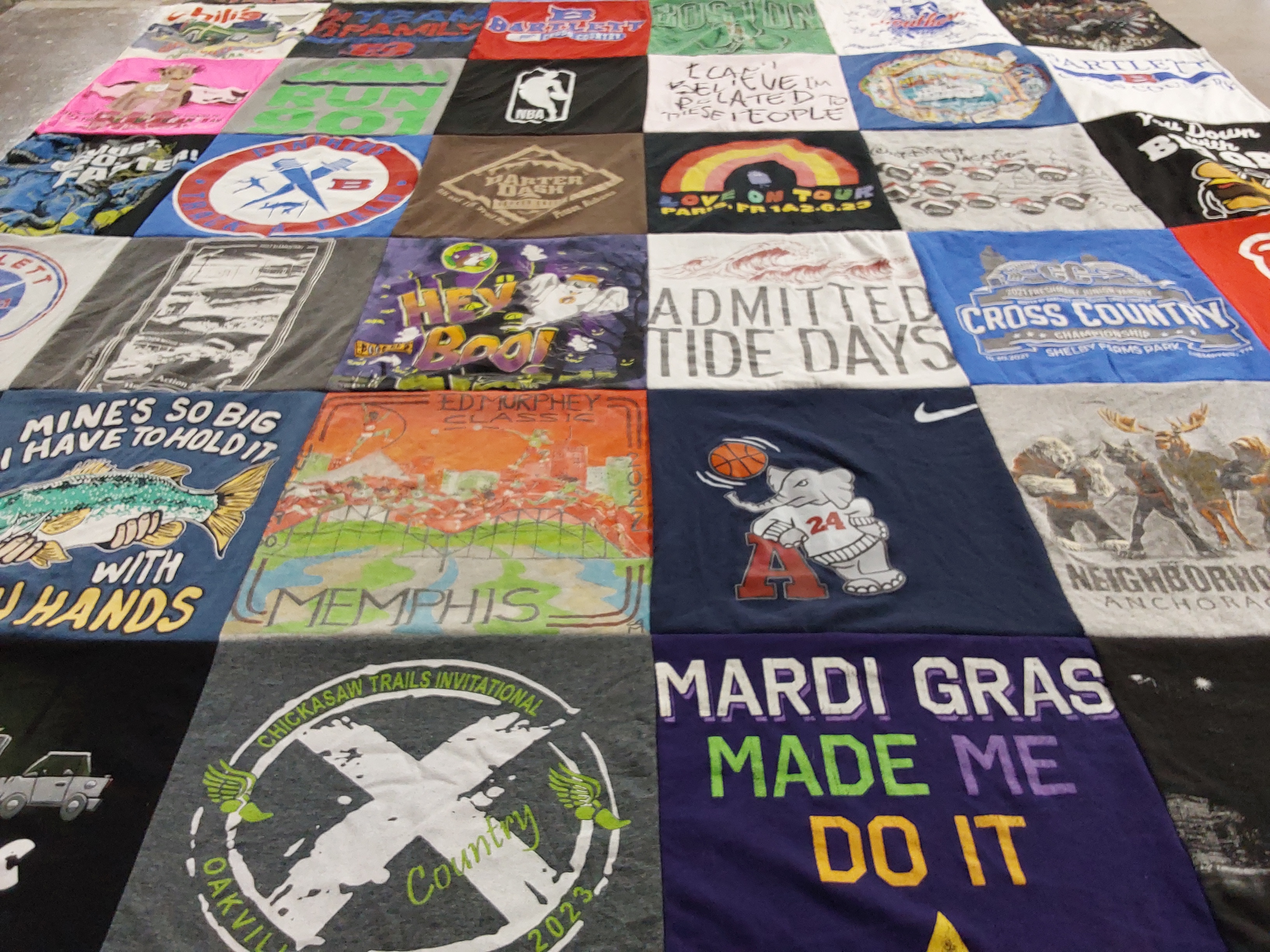 T-shirt quilt featuring university of alabama basketball by Michelle from TN