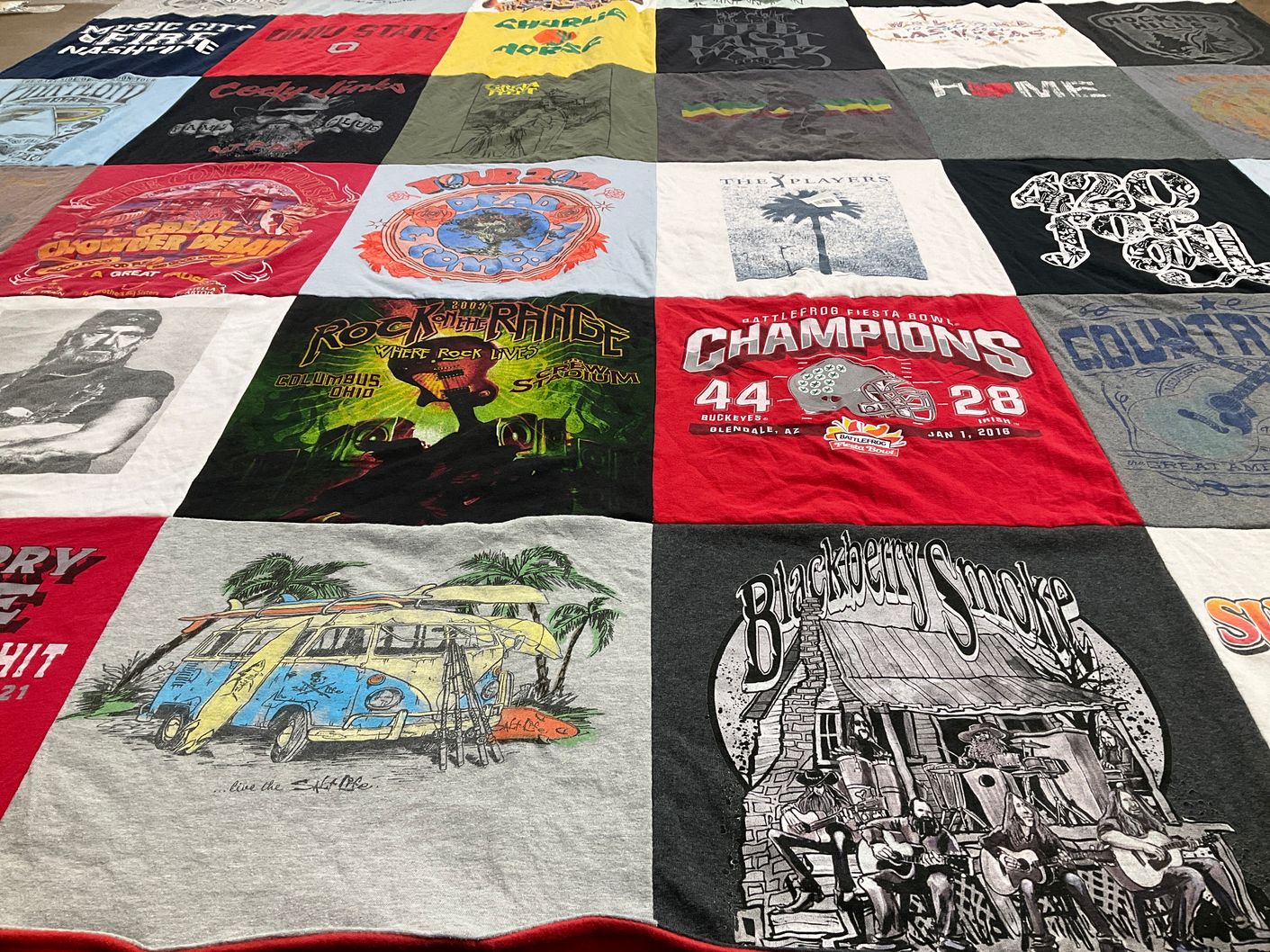 T-shirt quilt featuring ohio state university football team by Christina from FL