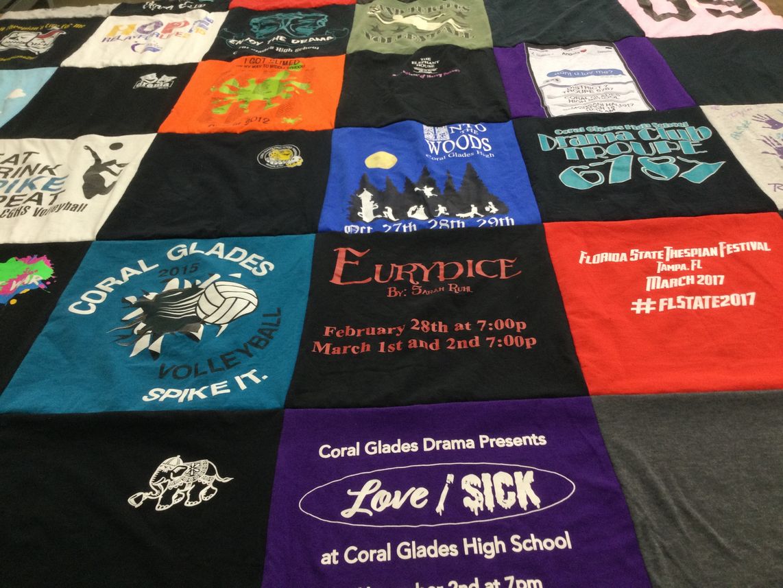 T-shirt quilt featuring coral glades volleyball team by Danette from FL