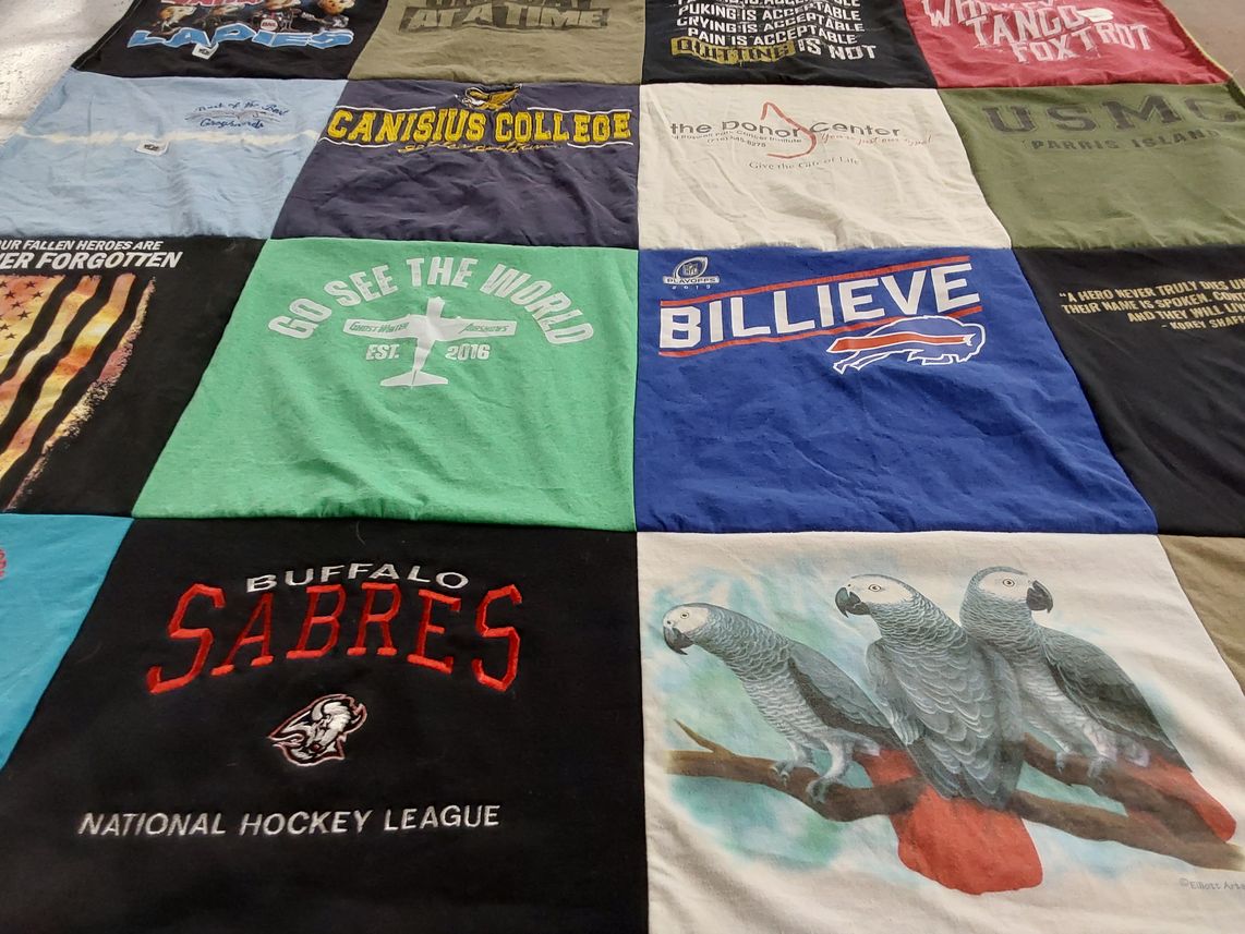 T-shirt quilt featuring buffalo sabres by Lisa from NY