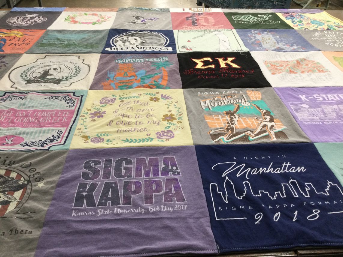 T-shirt quilt from kansas state university by Patricia from CA