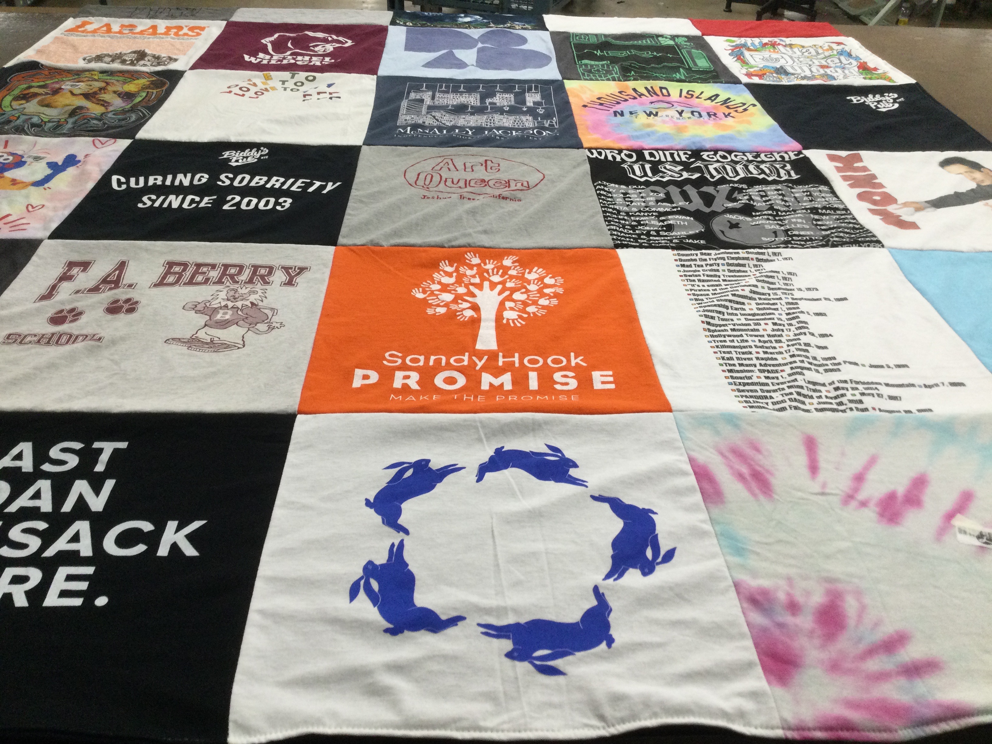 T-shirt quilt from f.a. berry school by Julie from NY