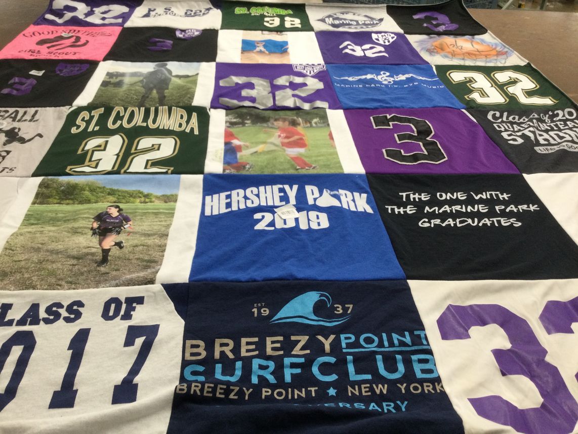T-shirt quilt featuring marine park by Kimberly from NY