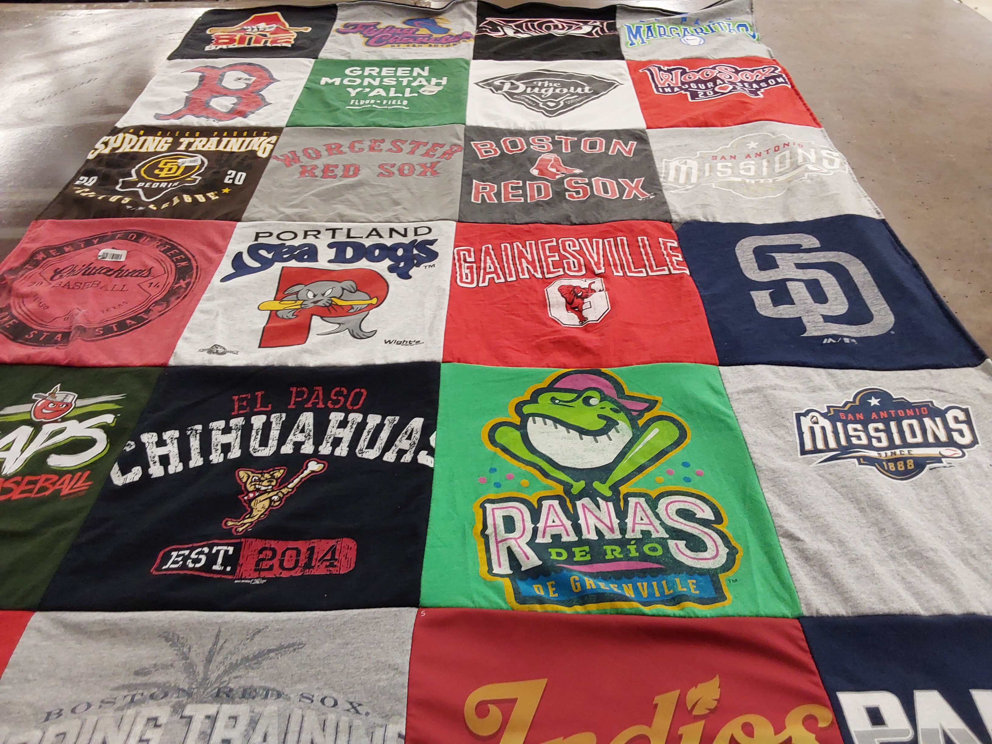 T-shirt quilt featuring el paso chihuahuas, gainesville by Kristi from GA