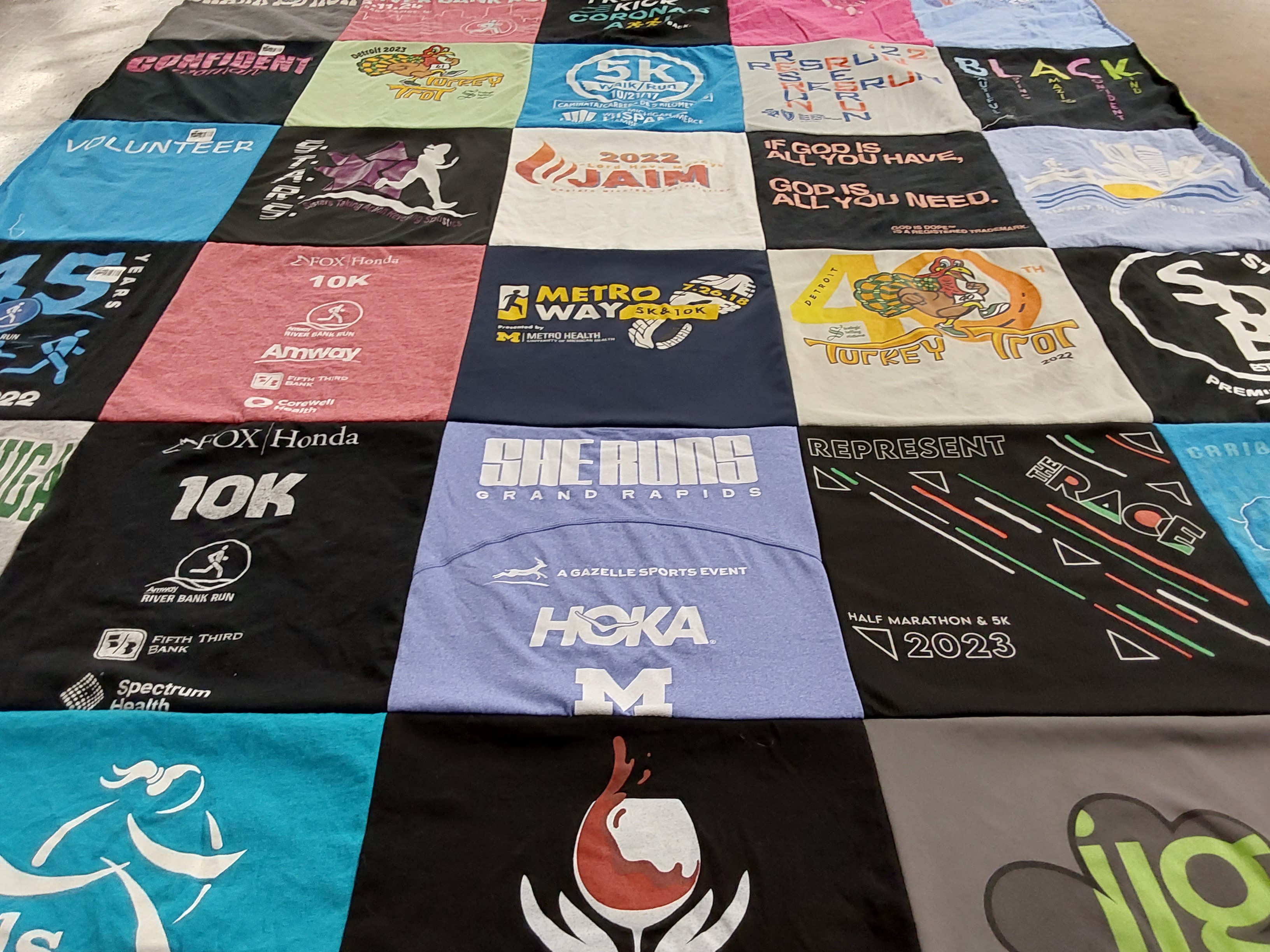 T-shirt quilt featuring sheridan college by Shellida from MI