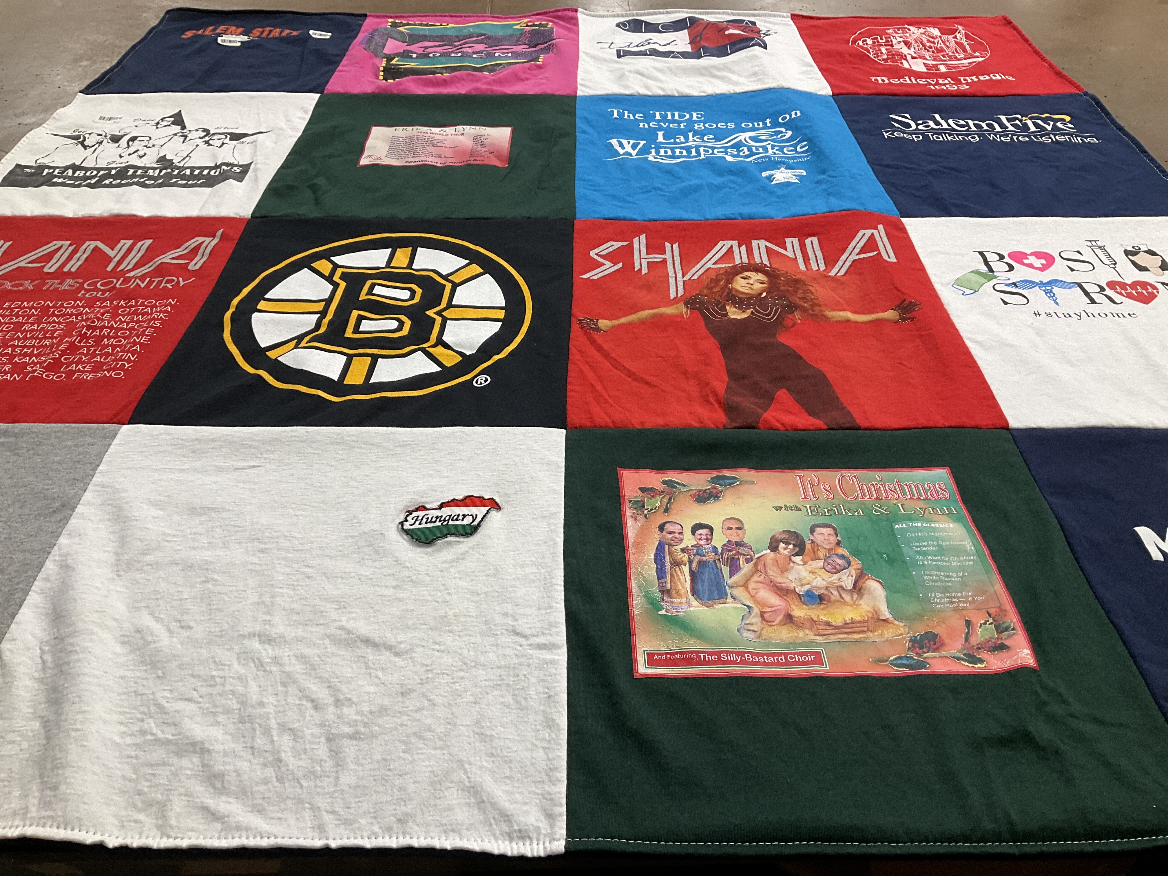 T-shirt quilt featuring boston bruins by erika from MA