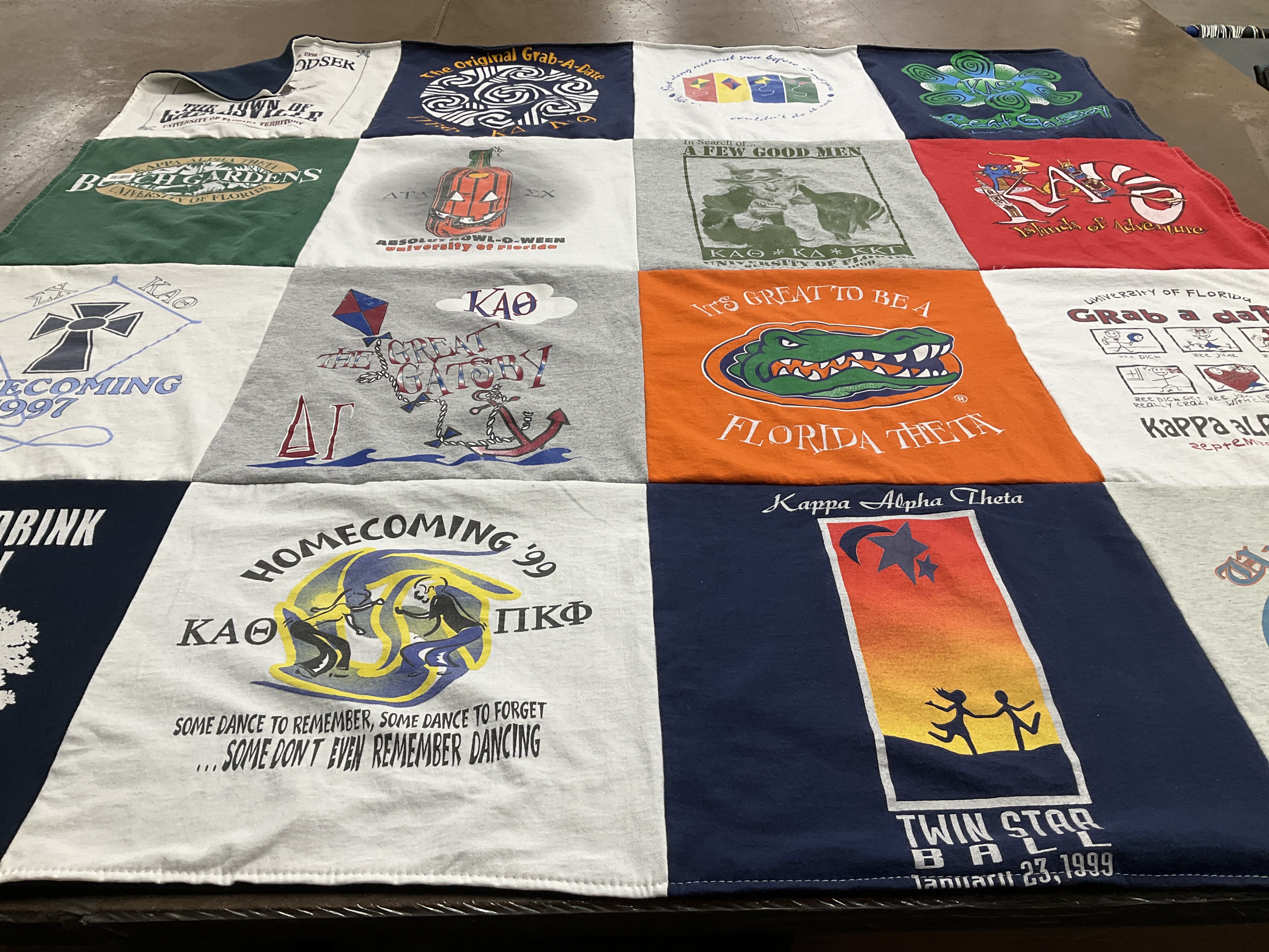 T-shirt quilt from university of florida by Rhonda from NC