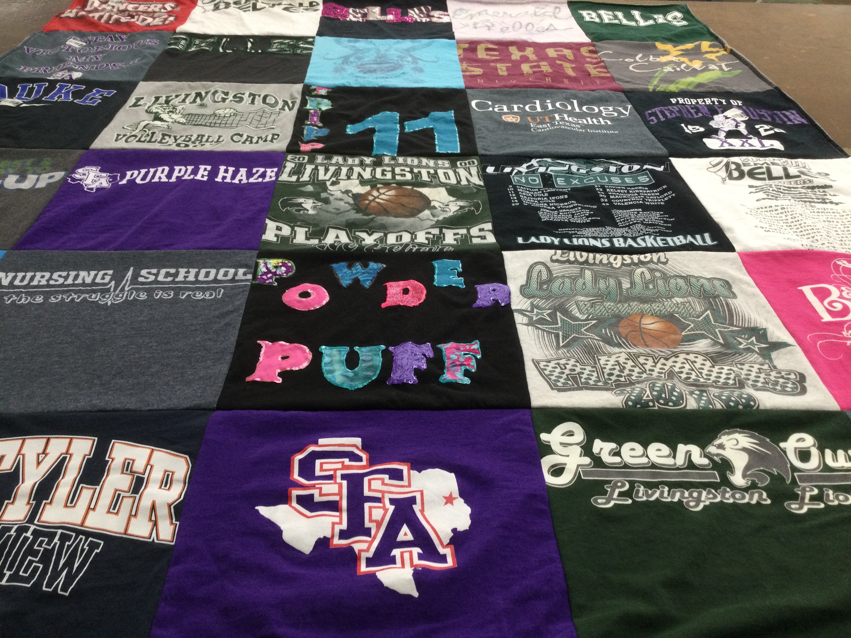 T-shirt quilt featuring lady lions basketball by courtney from TX