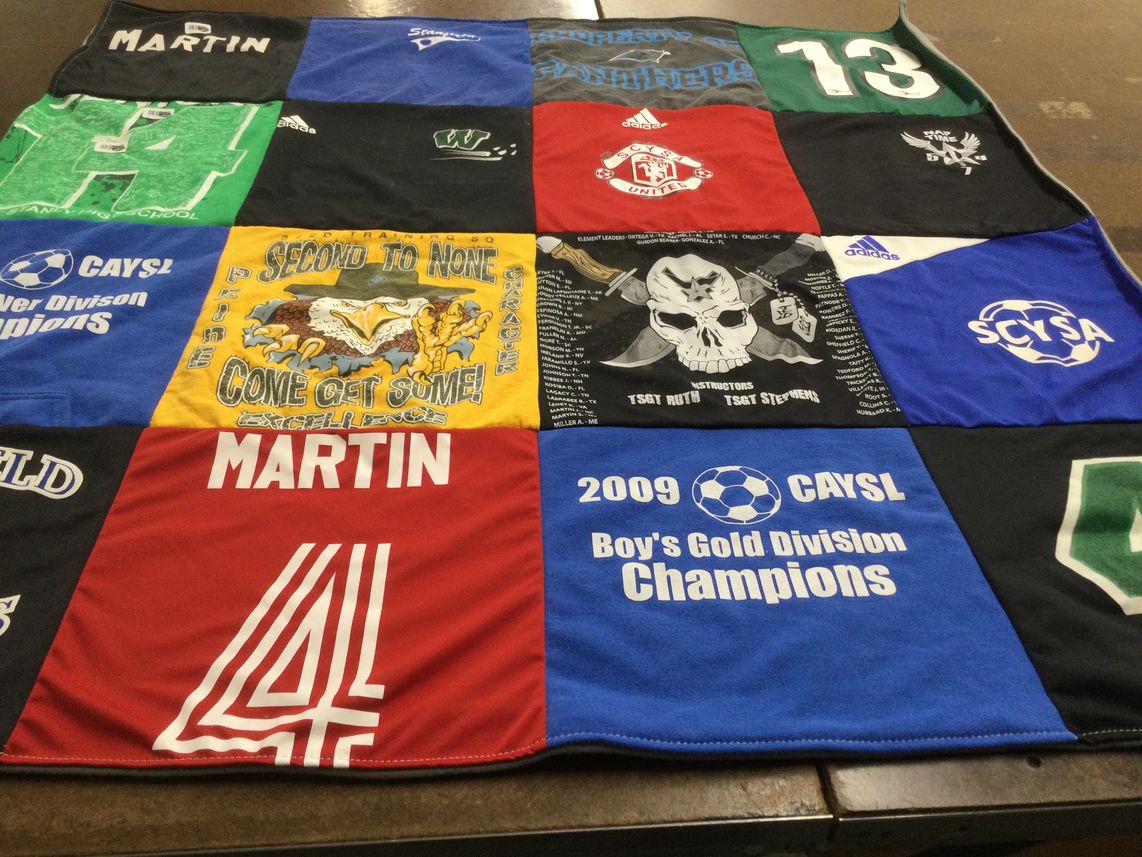 T-shirt quilt from martin school by Terri from VA