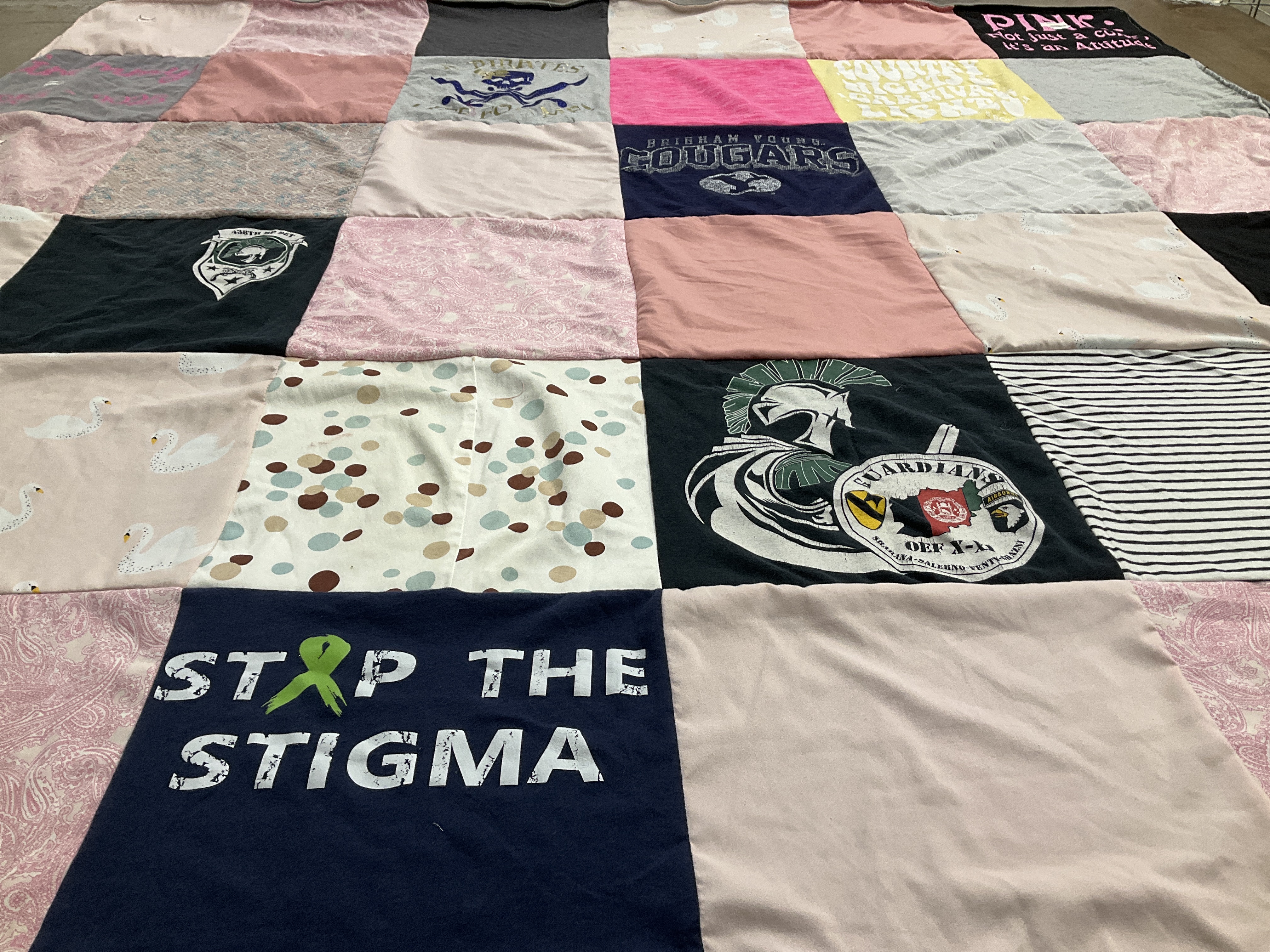 T-shirt quilt featuring brigham young cougars by Alecia A. from NV
