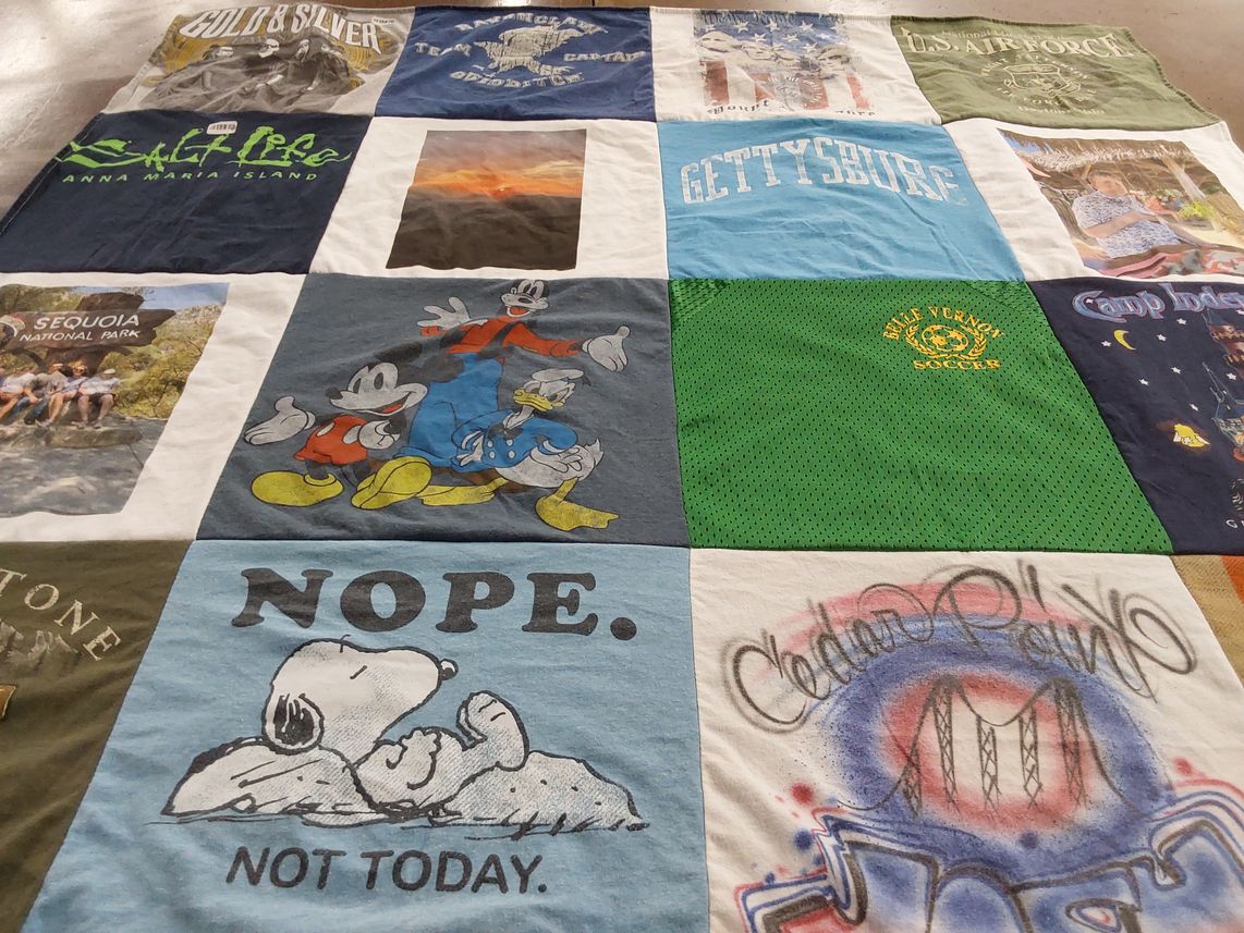 T-shirt quilt featuring eagle valley soccer by Wendeline from PA