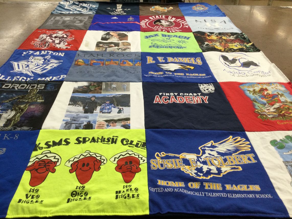 T-shirt quilt featuring stanton college preparatory school, first coast academy by Heather from FL
