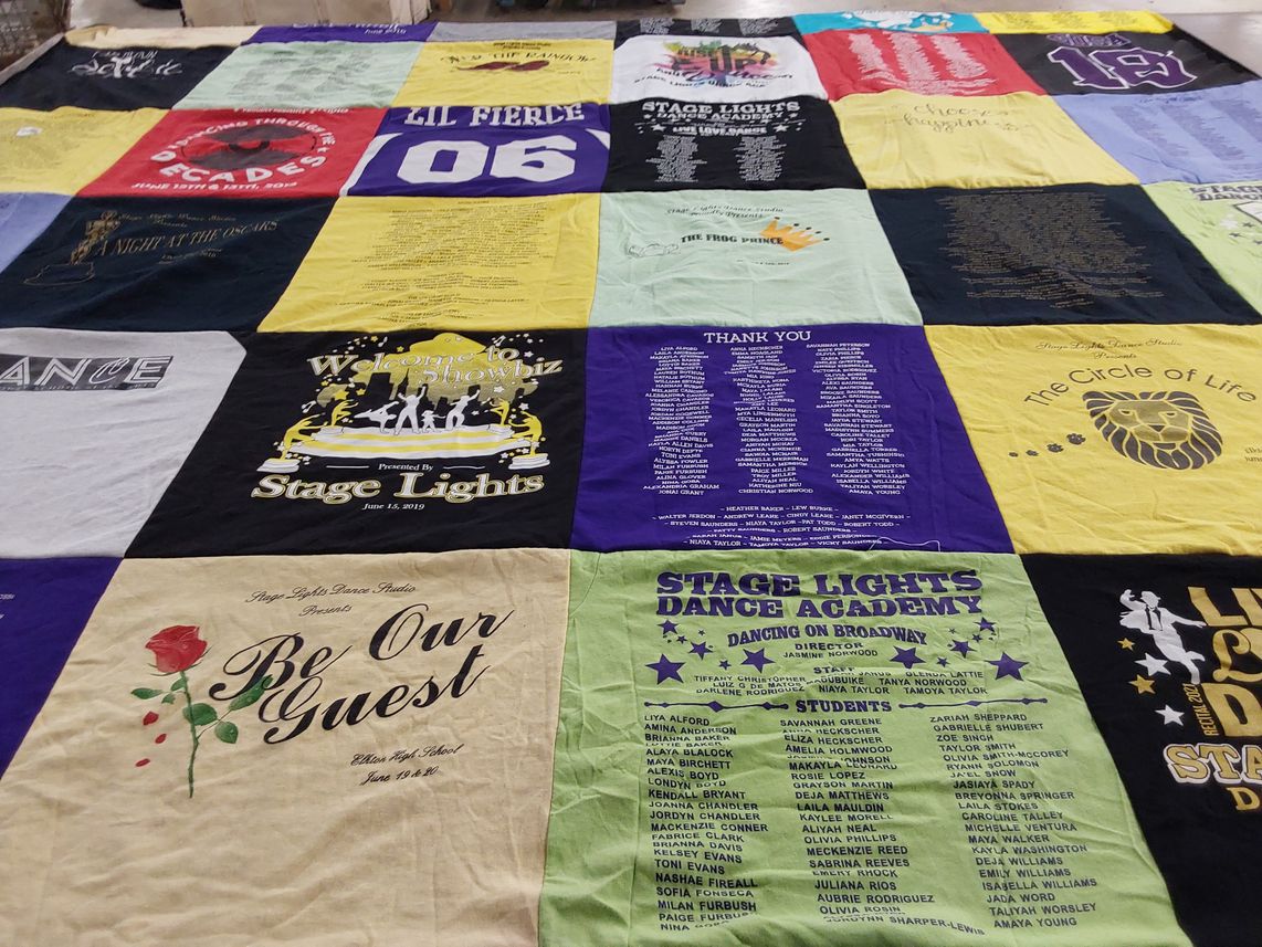 T-shirt quilt from elisabeth high school by Shayla from DE