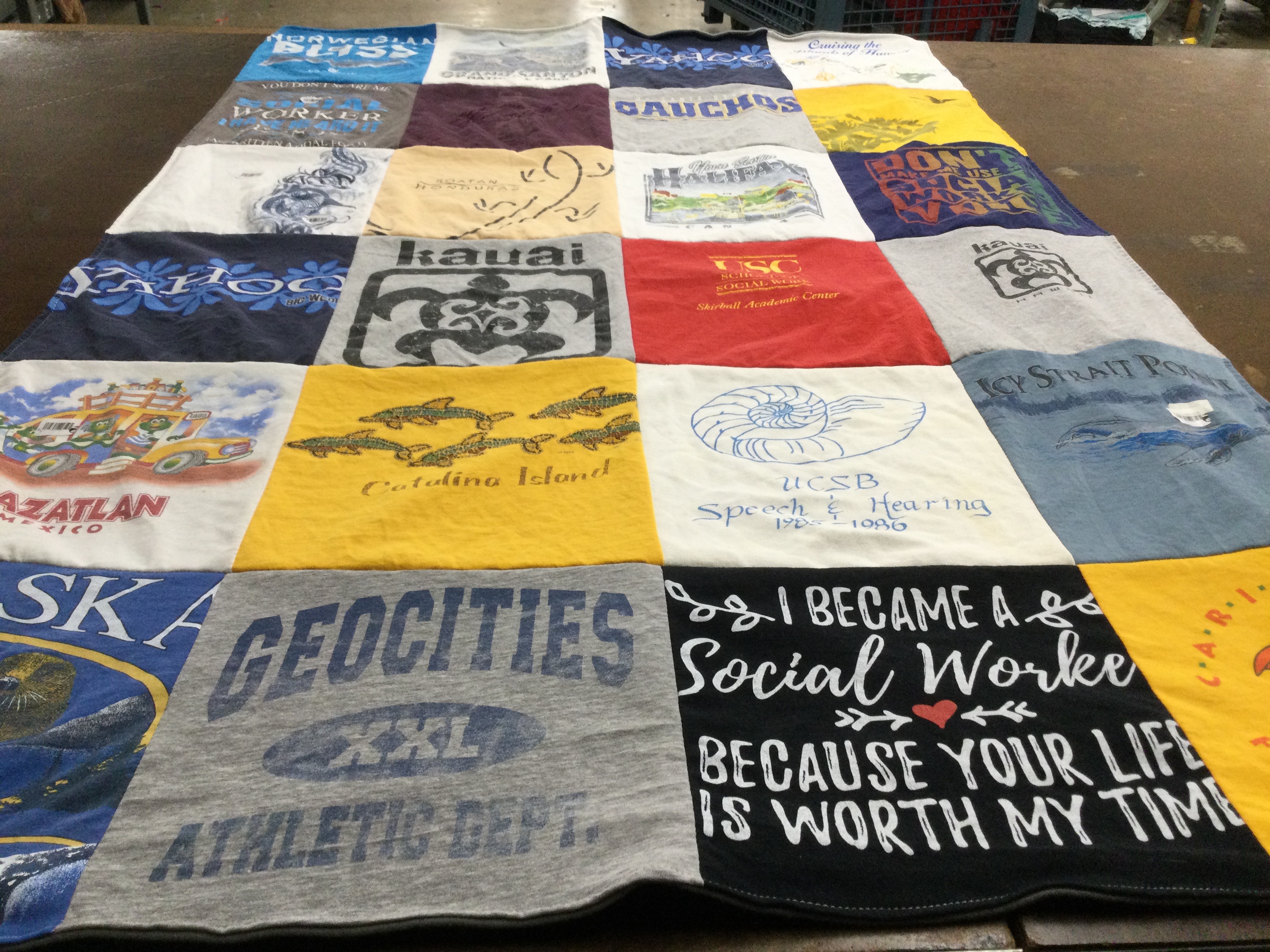 T-shirt quilt from university of california, santa barbara by Karen from CA