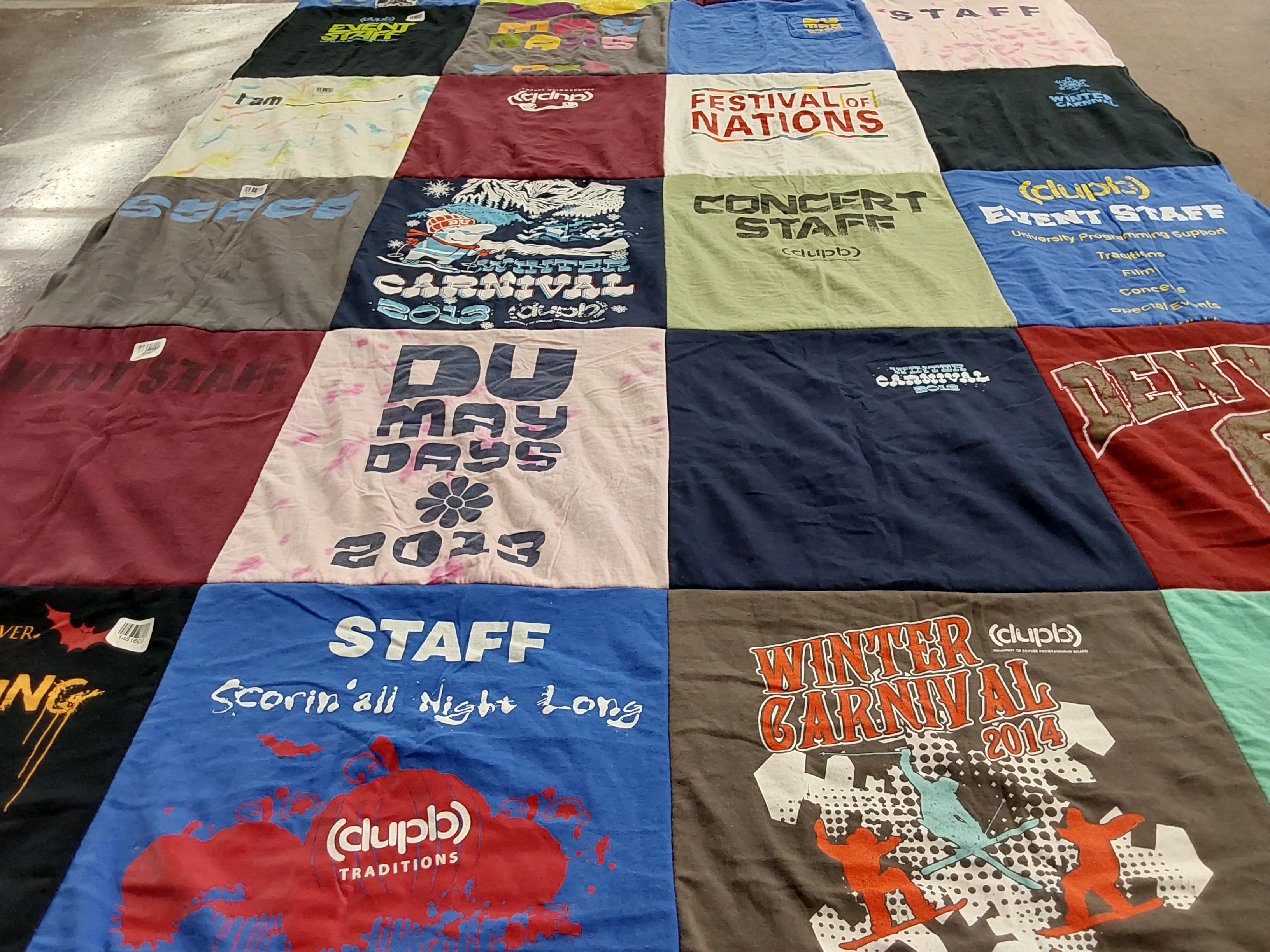 T-shirt quilt from university of denver by Ryan from CO
