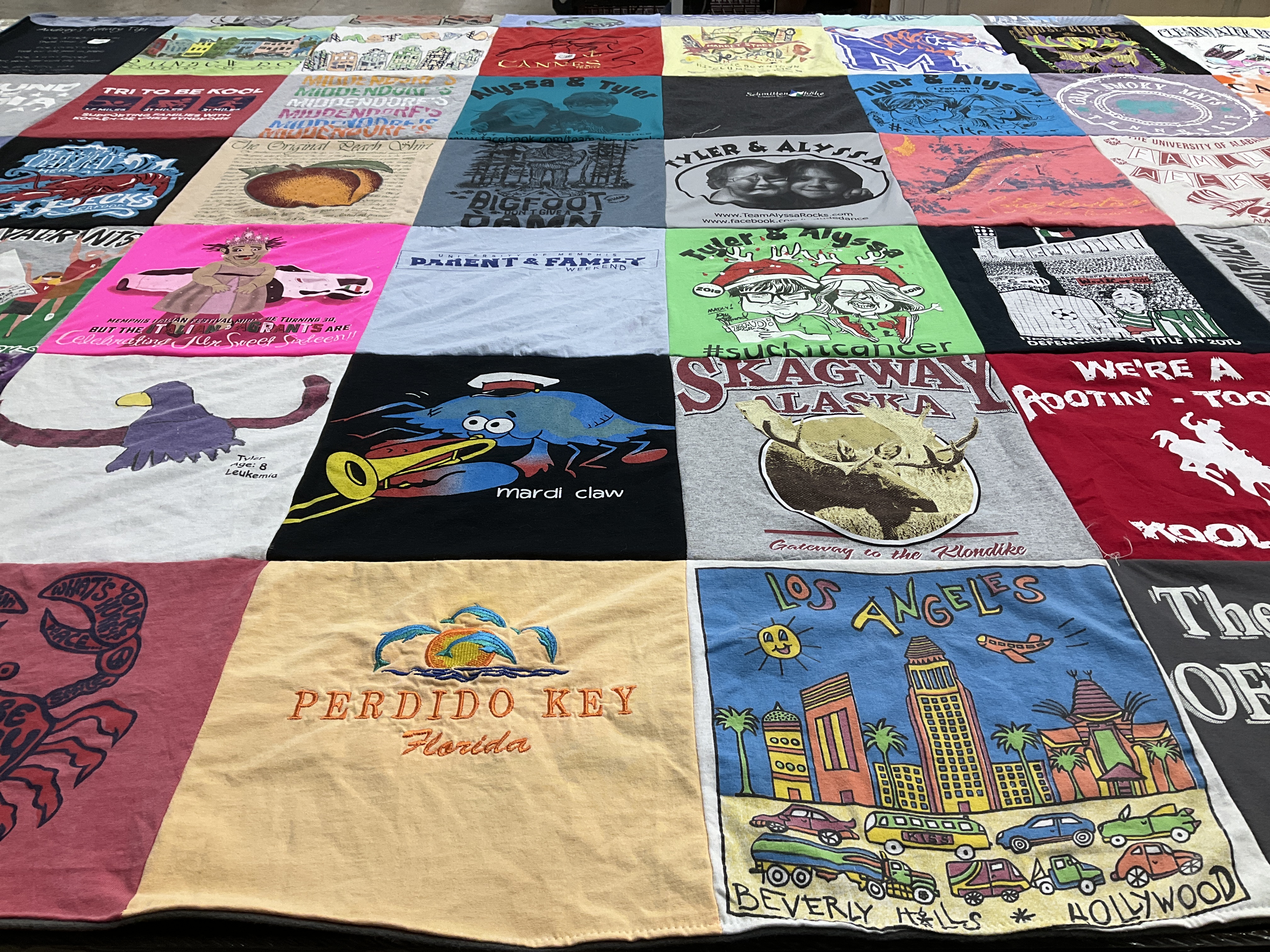T-shirt quilt from university by Angela from TN