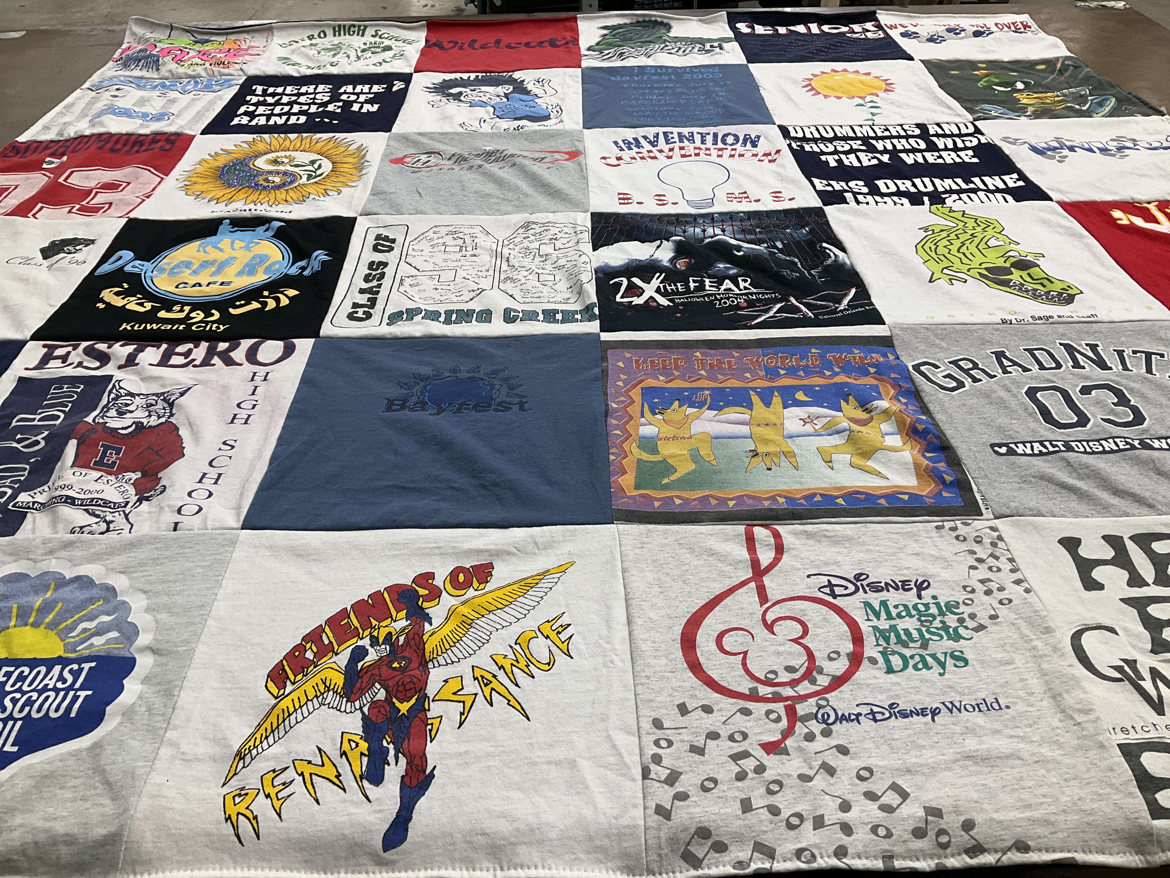 T-shirt quilt from estero high school by Rachel from FL