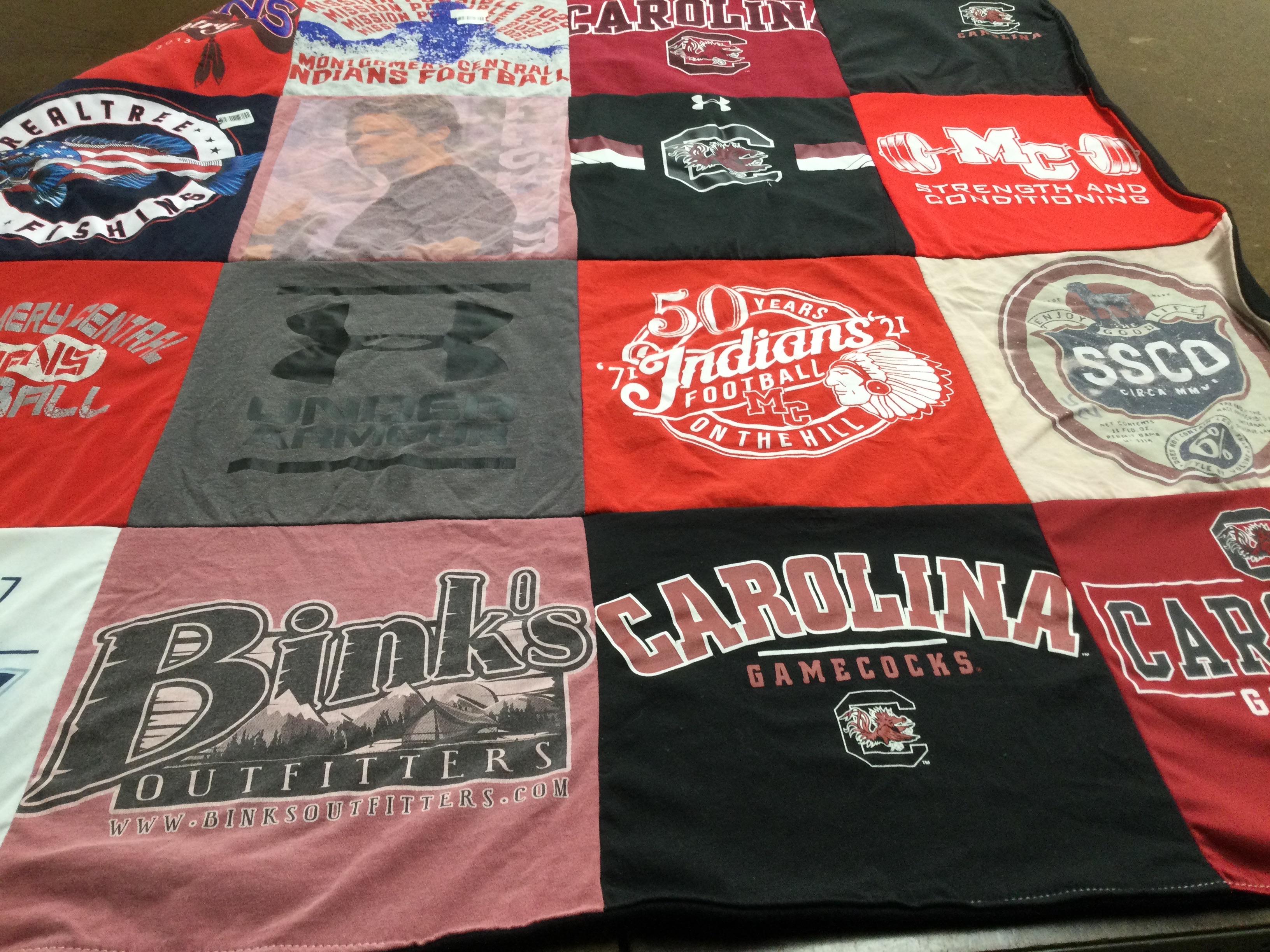 T-shirt quilt featuring south carolina gamecocks by Sumer from TN