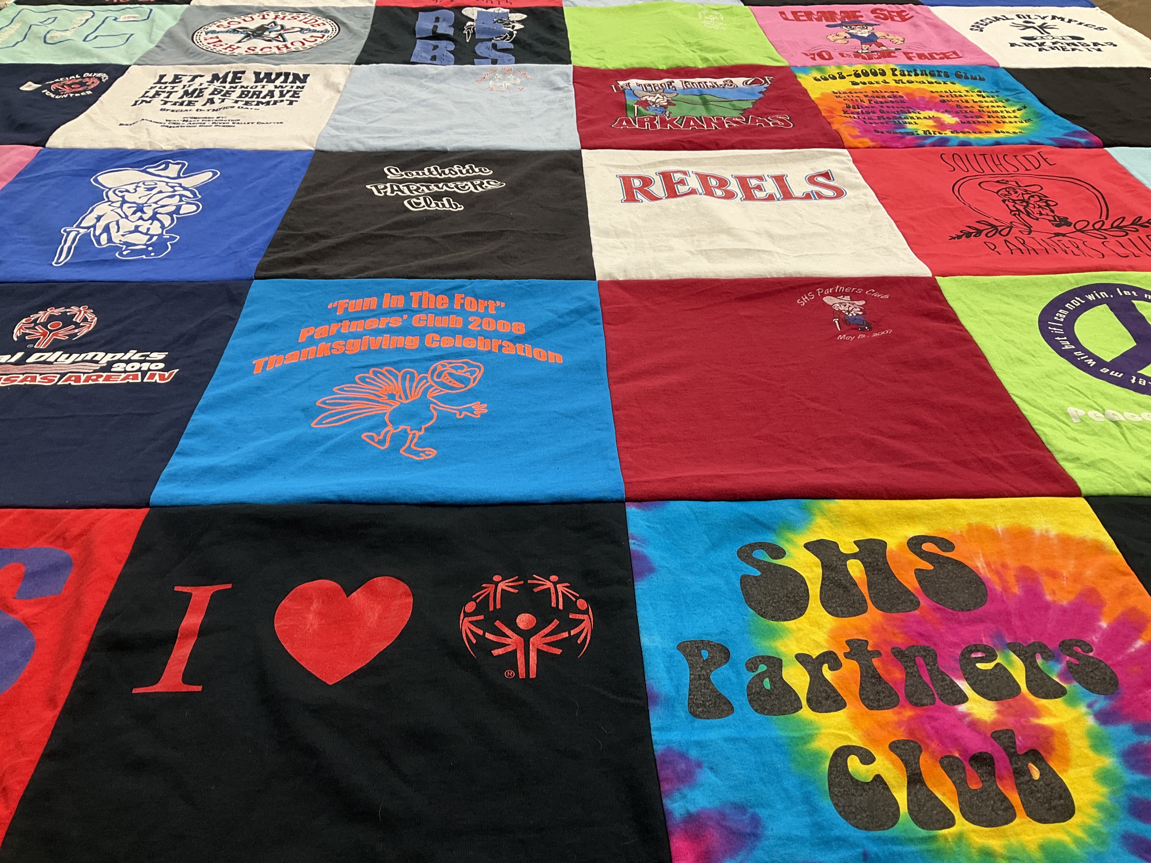 T-shirt quilt from southside high school by Meagan from AR